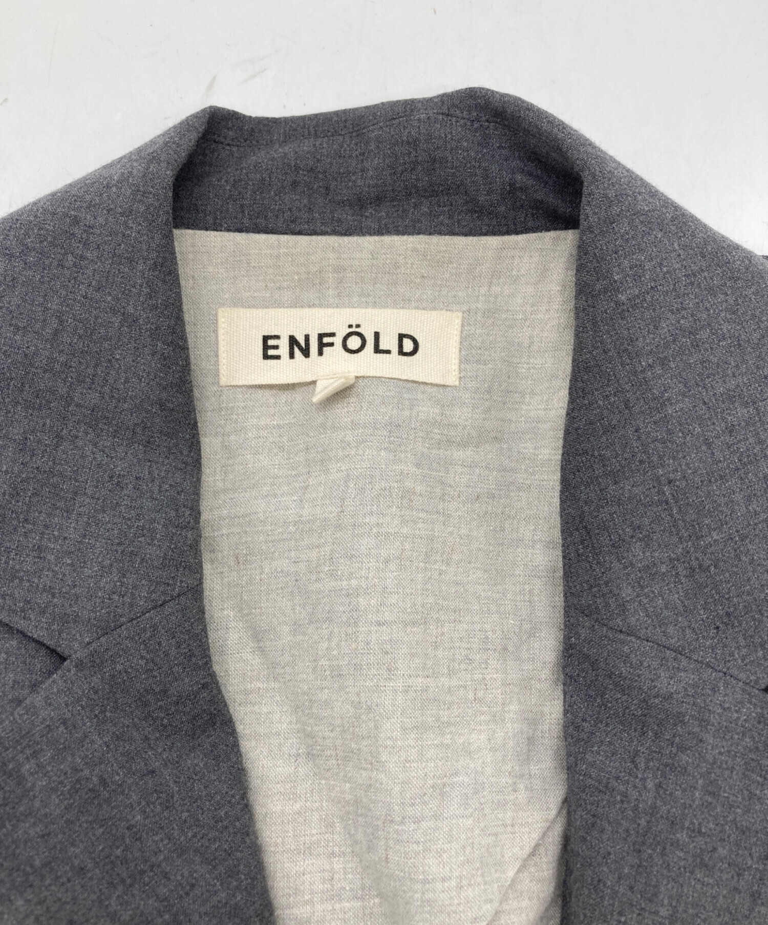 中古・古着通販】ENFOLD (エンフォルド) 七分丈 ボタンレスジャケット 