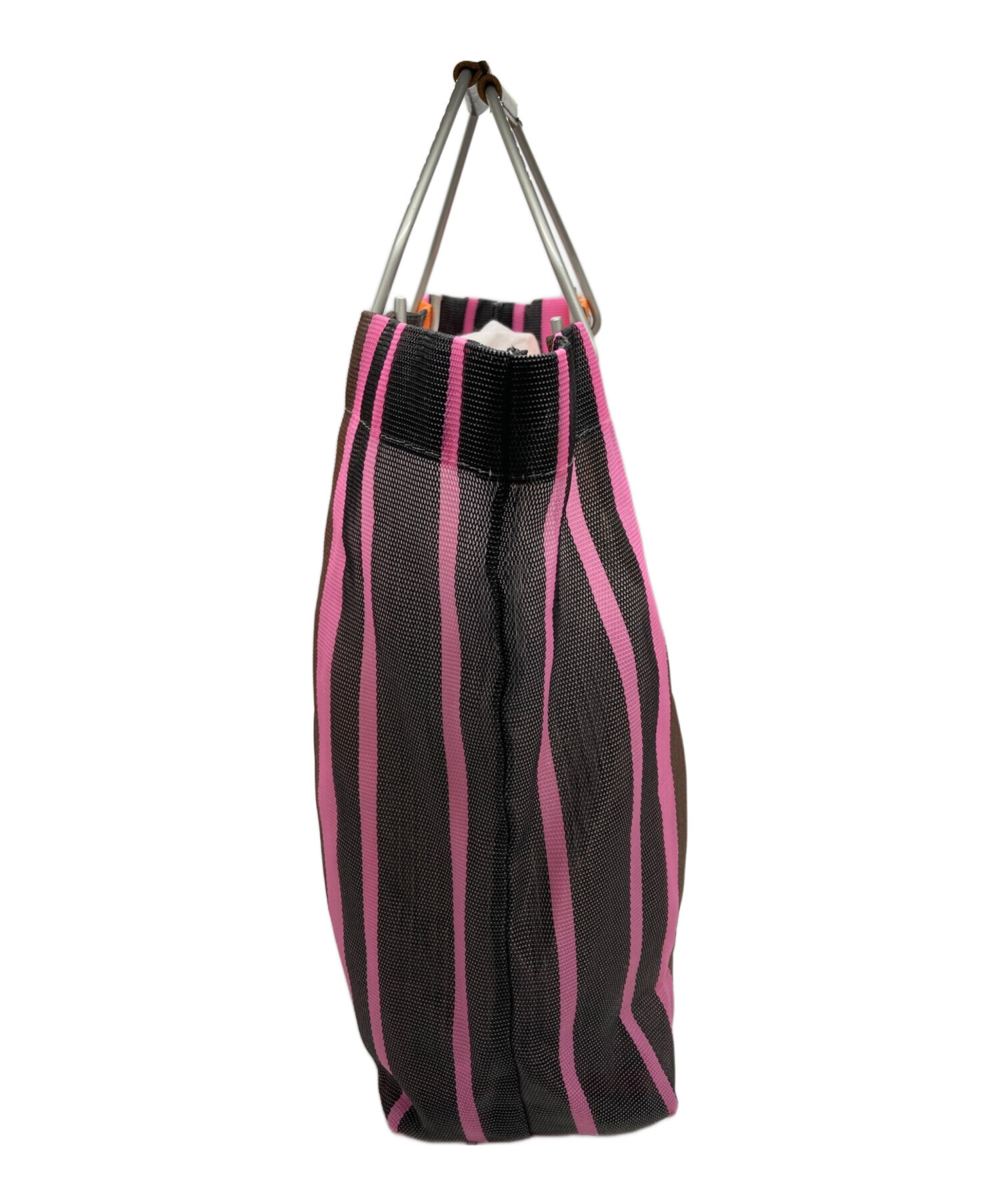 MARNI マルニ ショルダーバッグ - 黒xピンク 【古着】【中古】 中古・古着通販】MARNI (マルニ) MARKET STRIPE BAG マルチカラー