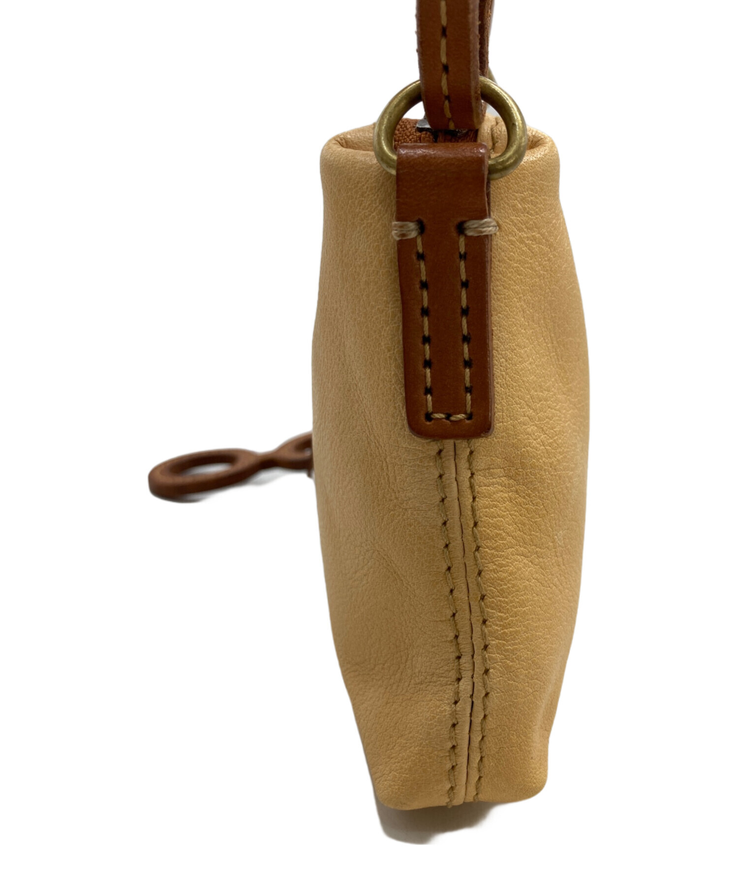 genten ゲンテン/レザーショルダーバッグ/Bランク/05【中古】 中古・古着通販】genten (ゲンテン) レザーショルダーバッグ イエロー