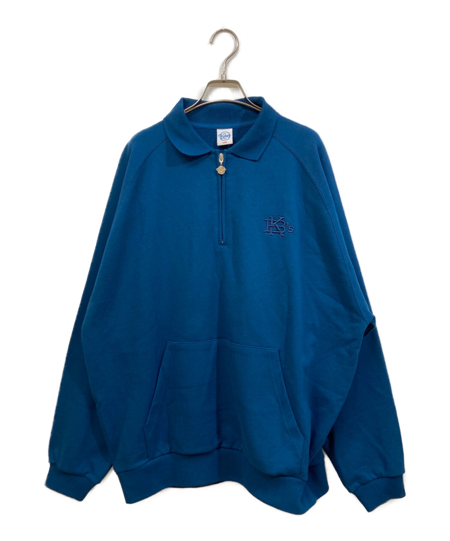 中古・古着通販】KEBOZ (ケボズ) ハーフジップスウェット ブルー 