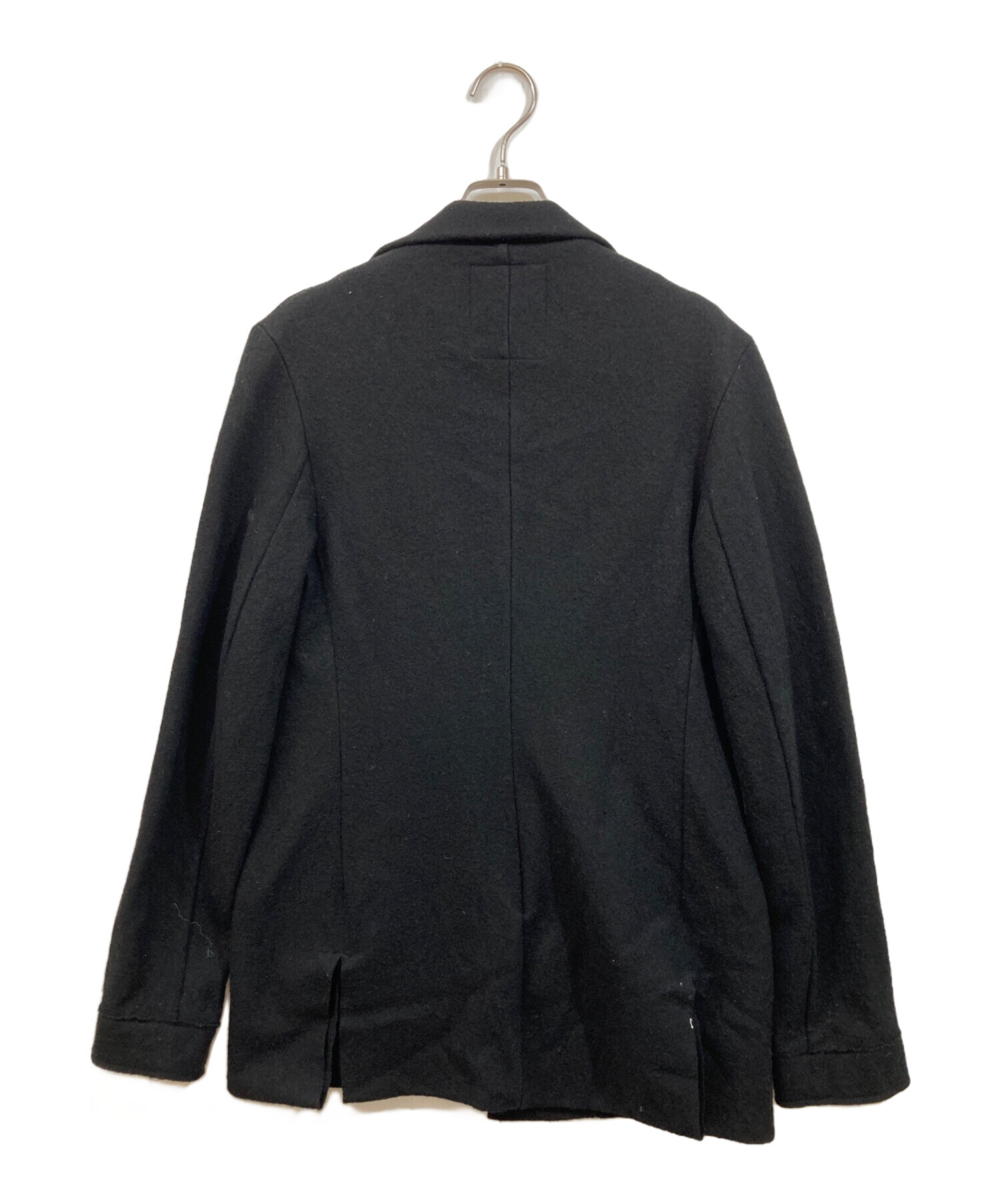 Y's ワイズ 19AW ウールハイネックリブコート ブラック 3 中古・古着通販】Y's (ワイズ) ボタンレスウールジャケット ブラック