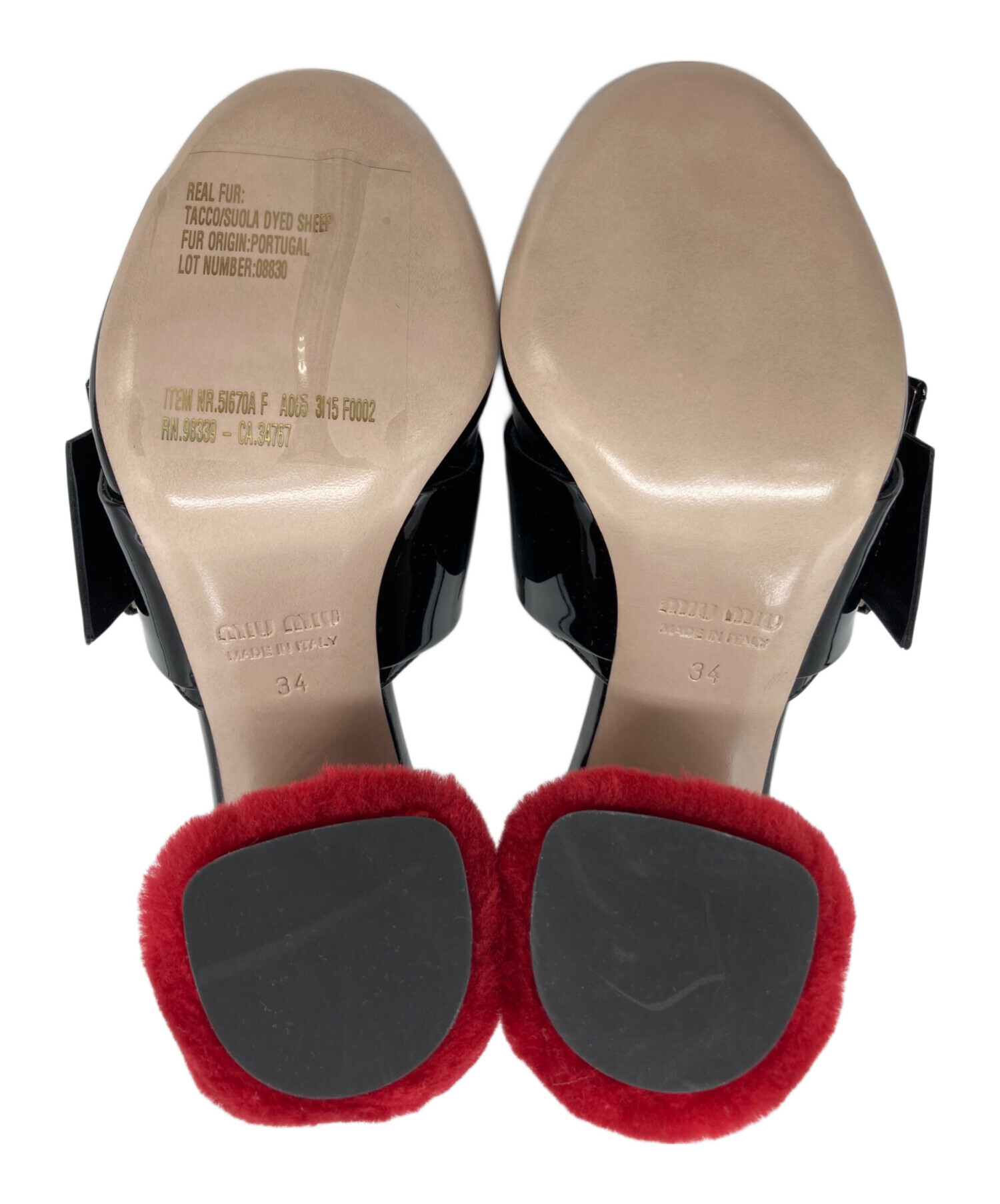 中古・古着通販】MIU MIU (ミュウミュウ) キャンキーヒールエナメル