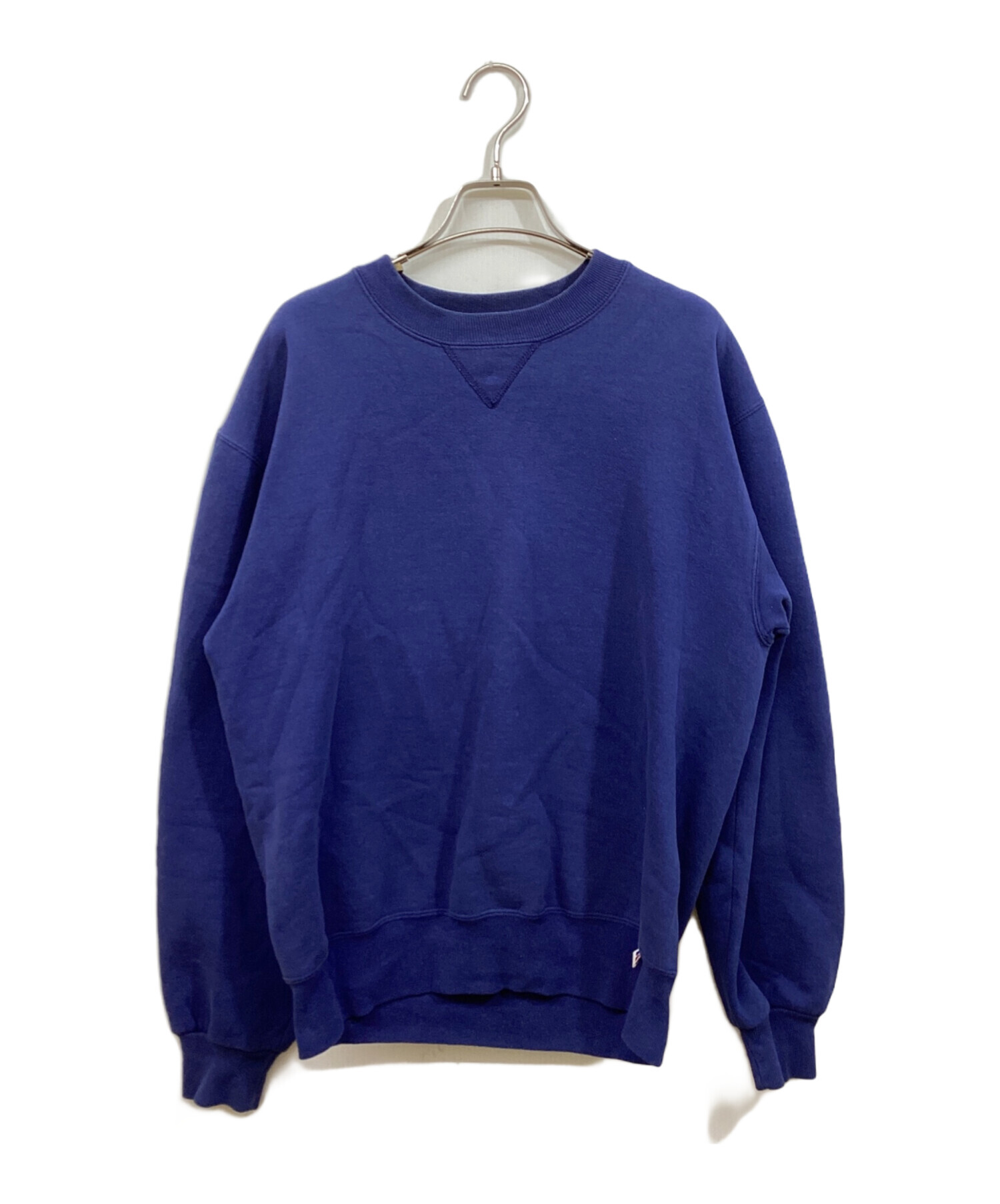 BLUE BLUE RUSSELL ATHLETIC カレッジロゴ 前V 裏起毛 トレーナー スウェット ネイビー メンズ ブルーブルー【中古】6-0702T∞ 中古・古着通販】RUSSELL ATHLETIC (ラッセルアスレチック) 前Vクルー