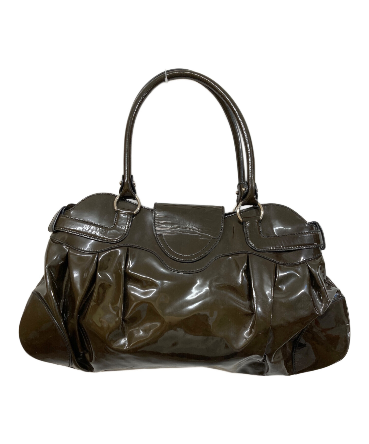 SalvatoreFerragamo ガンチーニ エナメルレザー  バッグ 中古・古着通販】Salvatore Ferragamo (サルヴァトーレ フェラガモ