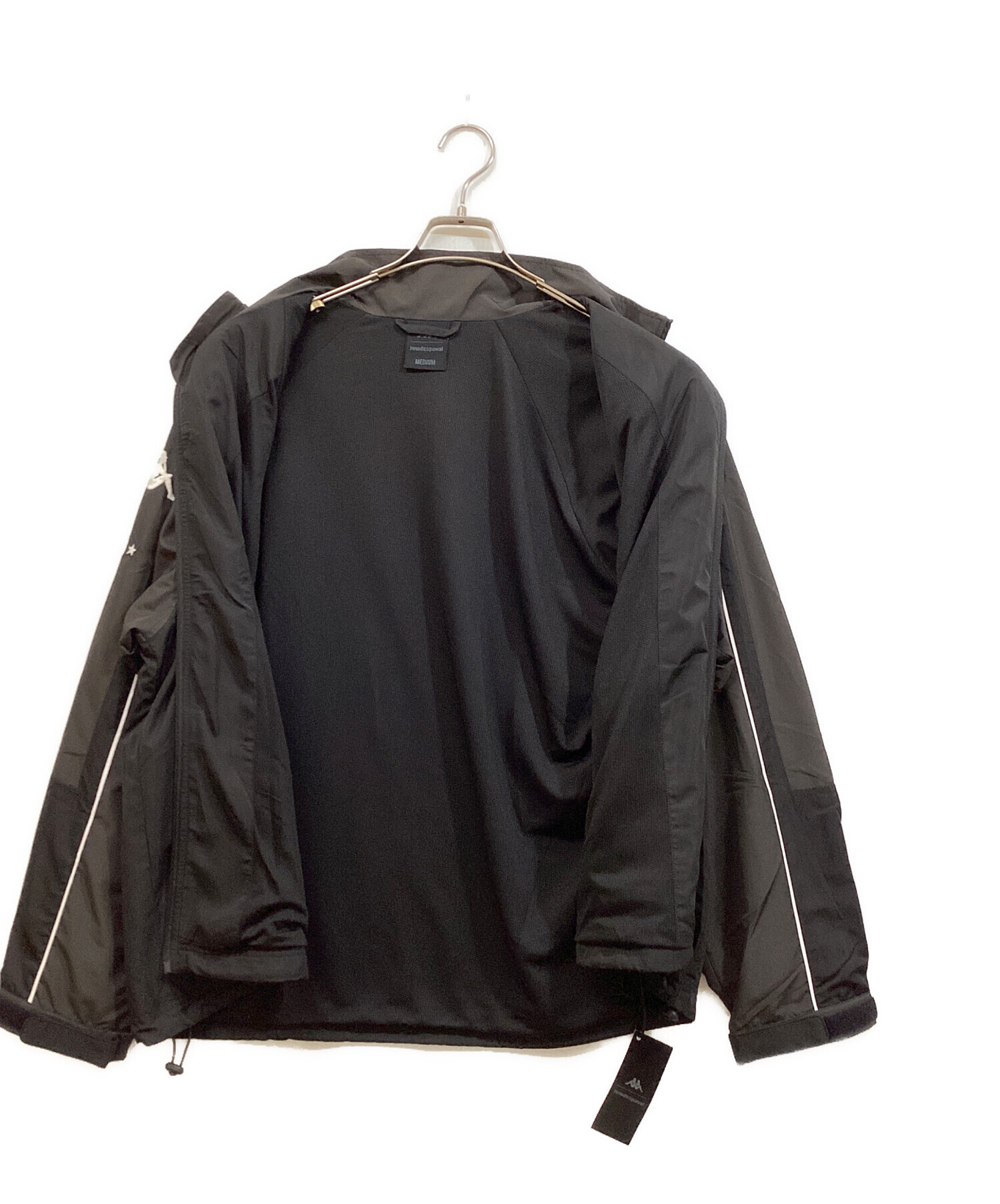 ナ*ン様 CABARET POVAL×Kappa トラックジャケット ブラック 中古・古着通販】KAPPA (カッパ) Cabaret Poval (キャバレーポバール