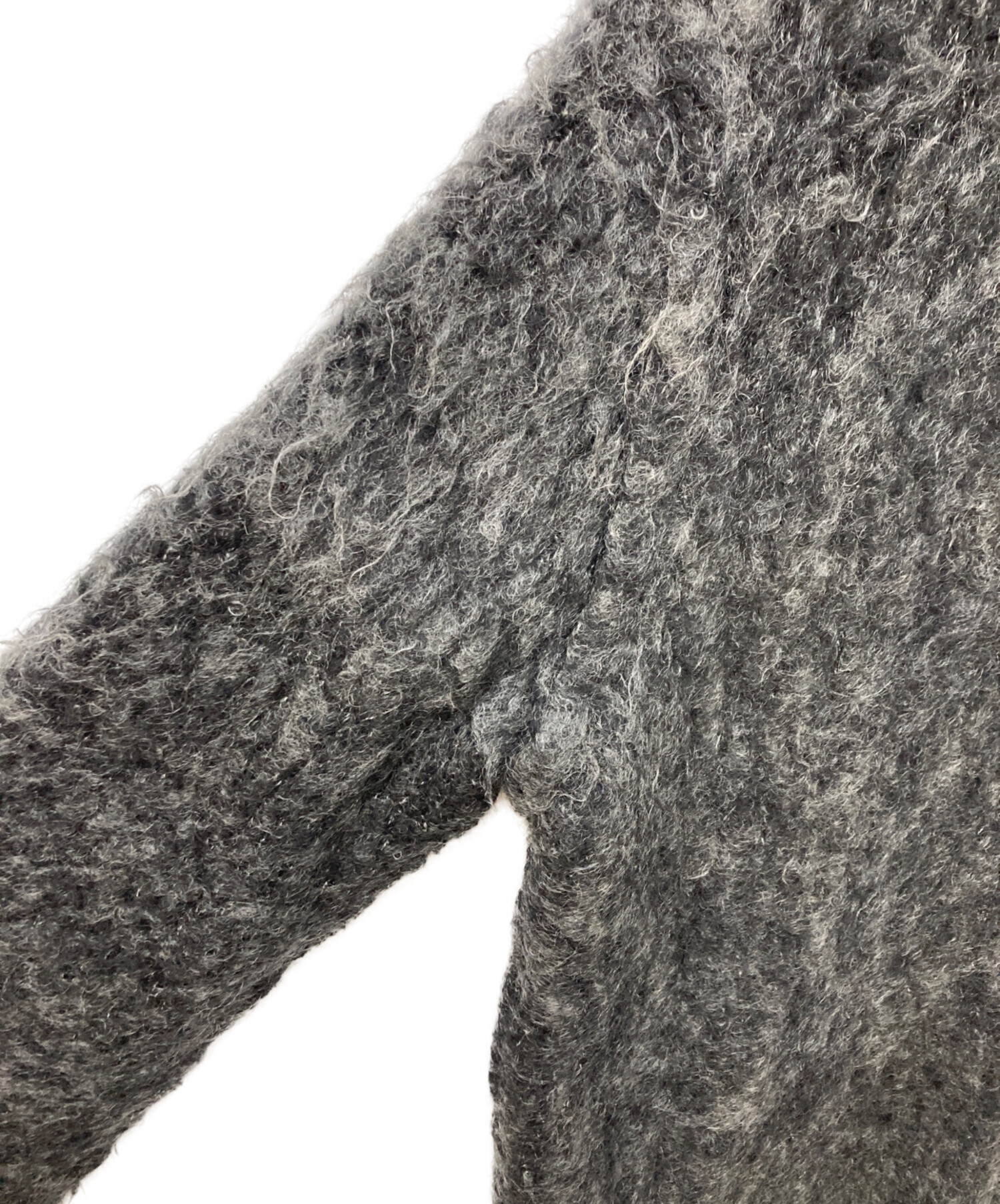 パーバーズ PERVERZE Teddy knit Coat モヘアカーディガン 中古・古着通販】PERVERZE (パーバーズ) Teddy knit Coat グレー
