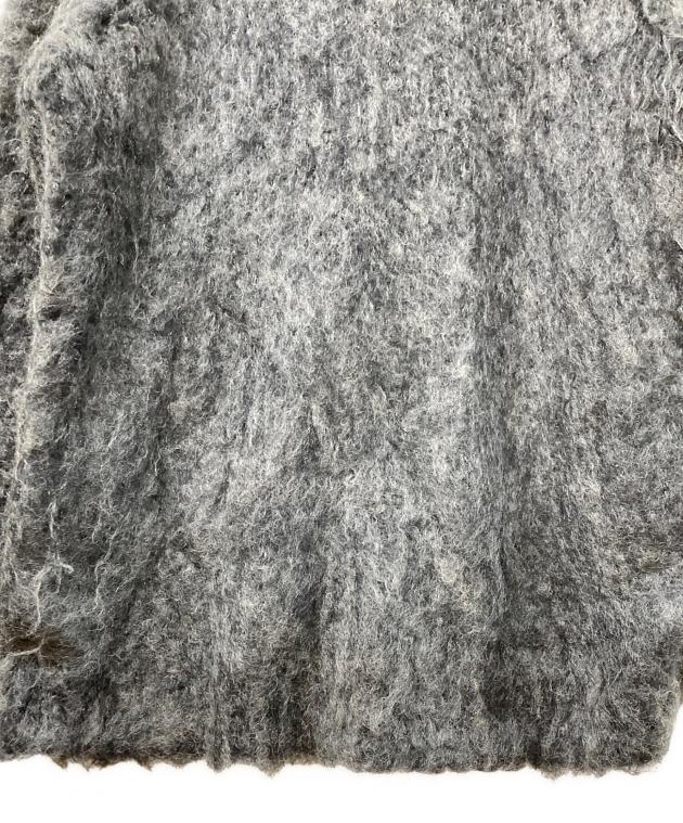 中古・古着通販】PERVERZE (パーバーズ) Teddy knit Coat グレー