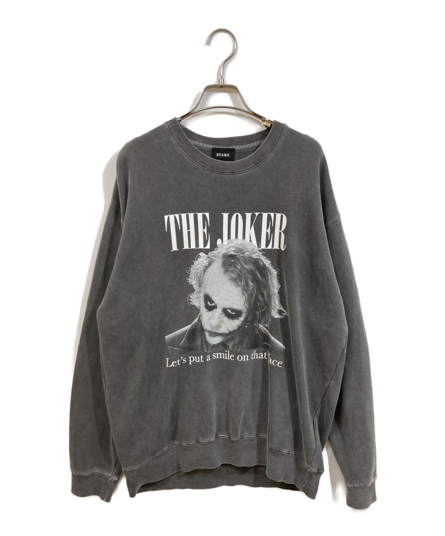 中古・古着通販】BEAMS (ビームス) プリントスウェット ブラック 