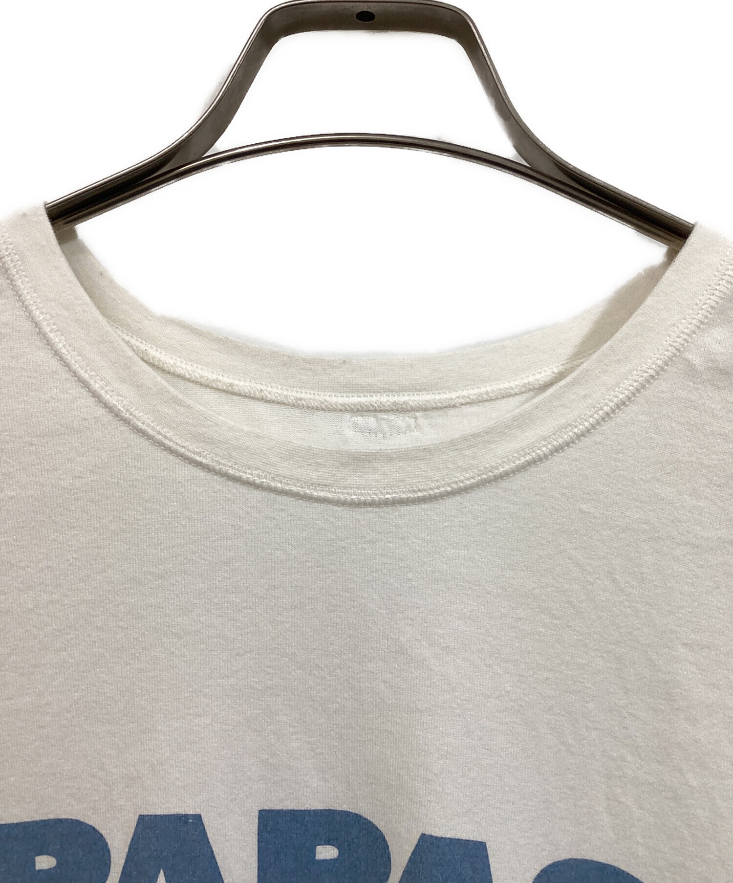 【中古】 とうめいパパ 中古・古着通販】PAPAS (パパス) PAPASロゴプリントTシャツ ホワイト