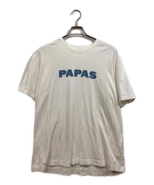 中古・古着通販】PAPAS (パパス) PAPASロゴプリントTシャツ ホワイト