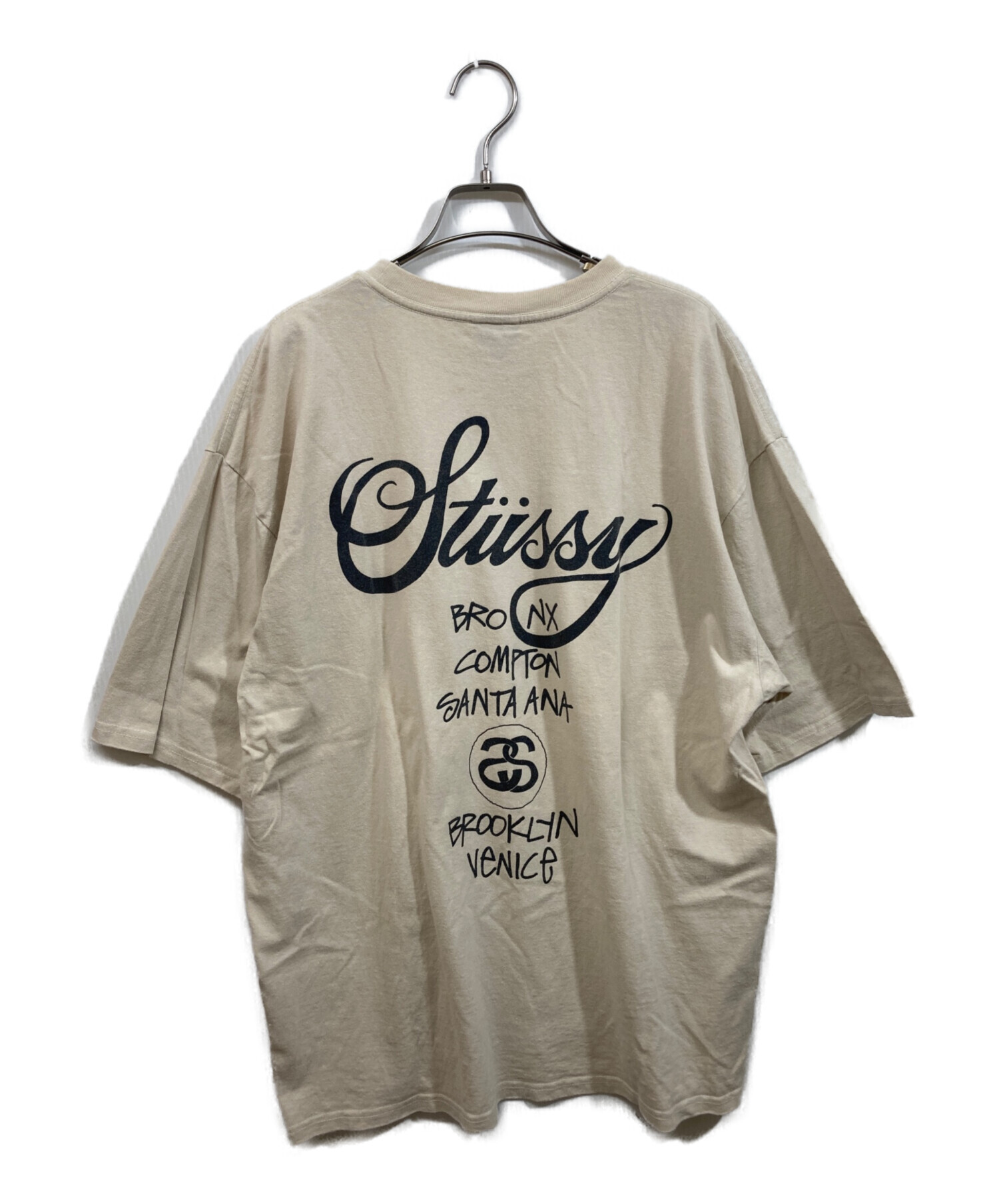 中古・古着通販】stussy (ステューシー) WORLD TOUR TEE ベージュ 