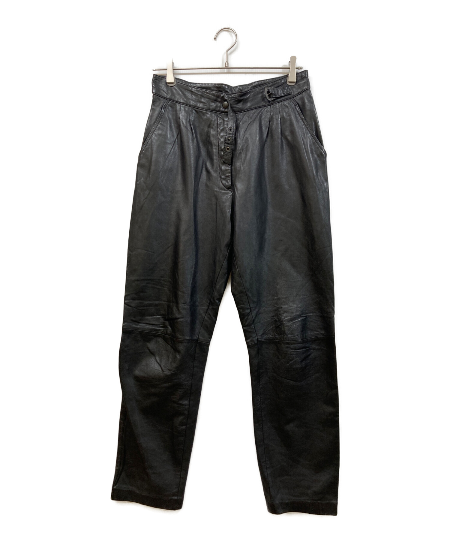 ECHTES LEDER 本革 ブラック バイカーパンツ L 中古・古着通販】ECHTES LEDER (エヒテス レーダァ) レザーパンツ