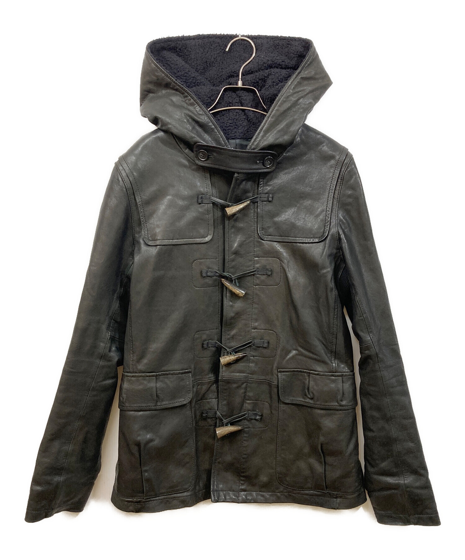 中古・古着通販】glamb (グラム) レザーコート ブラック サイズ:SIZE 1