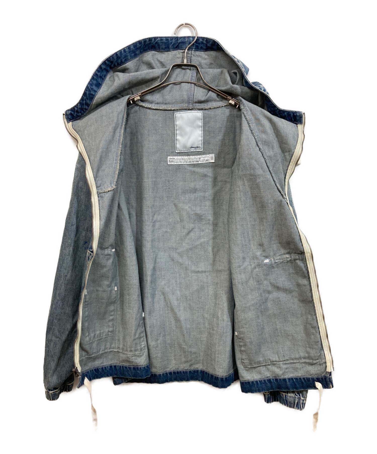 Liberaiders DENIM ZIP HOODIE XLサイズ 中古・古着通販】Liberaiders (リベレイダース) DENIM ZIP HOODIE