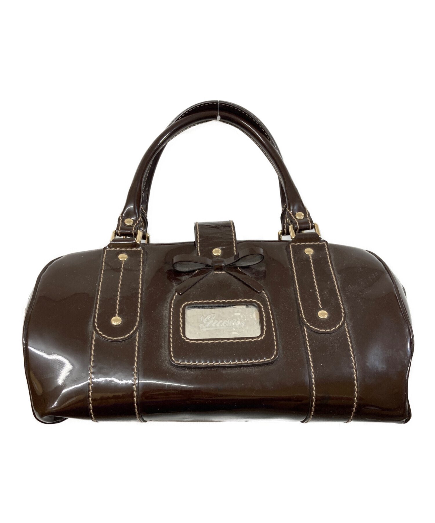 中古・古着通販】GUCCI (グッチ) ボストンバッグ ブラウン｜ブランド 