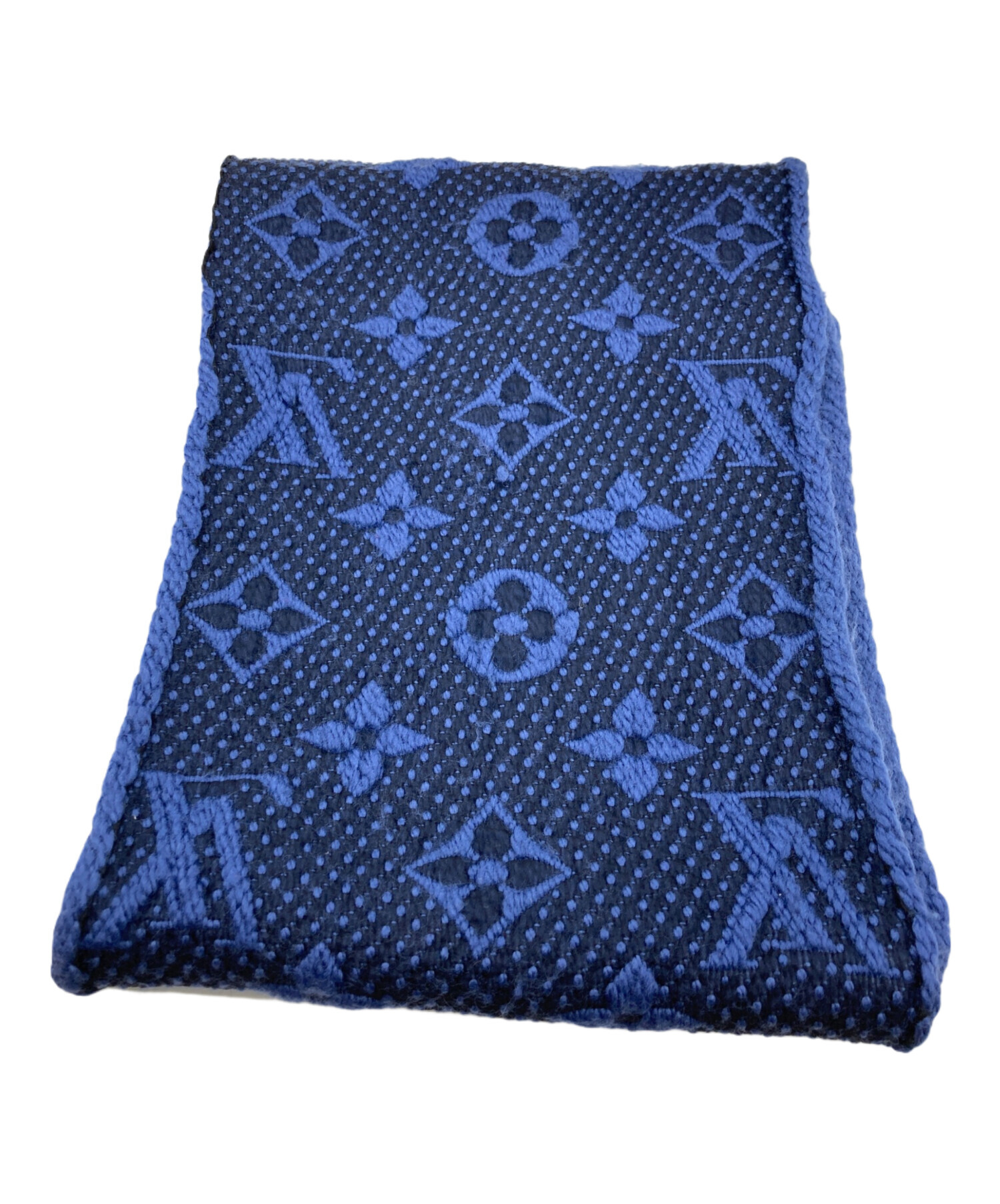 LOUIS VUITTON ネイビー マフラー 中古・古着通販】LOUIS VUITTON (ルイ ヴィトン) モノグラムマフラー