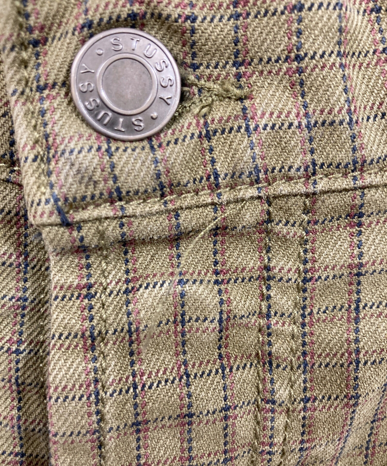 中古・古着通販】stussy (ステューシー) チェックパンツ グリーン