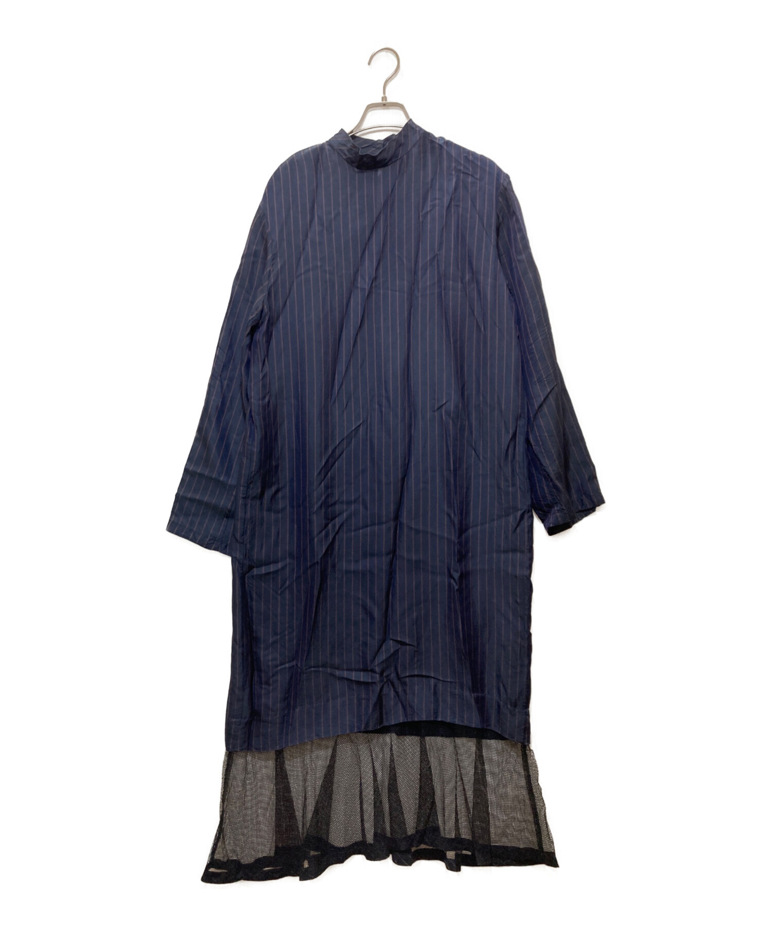 中古・古着通販】TOGA (トーガ) Cupra stripe dress ネイビー サイズ