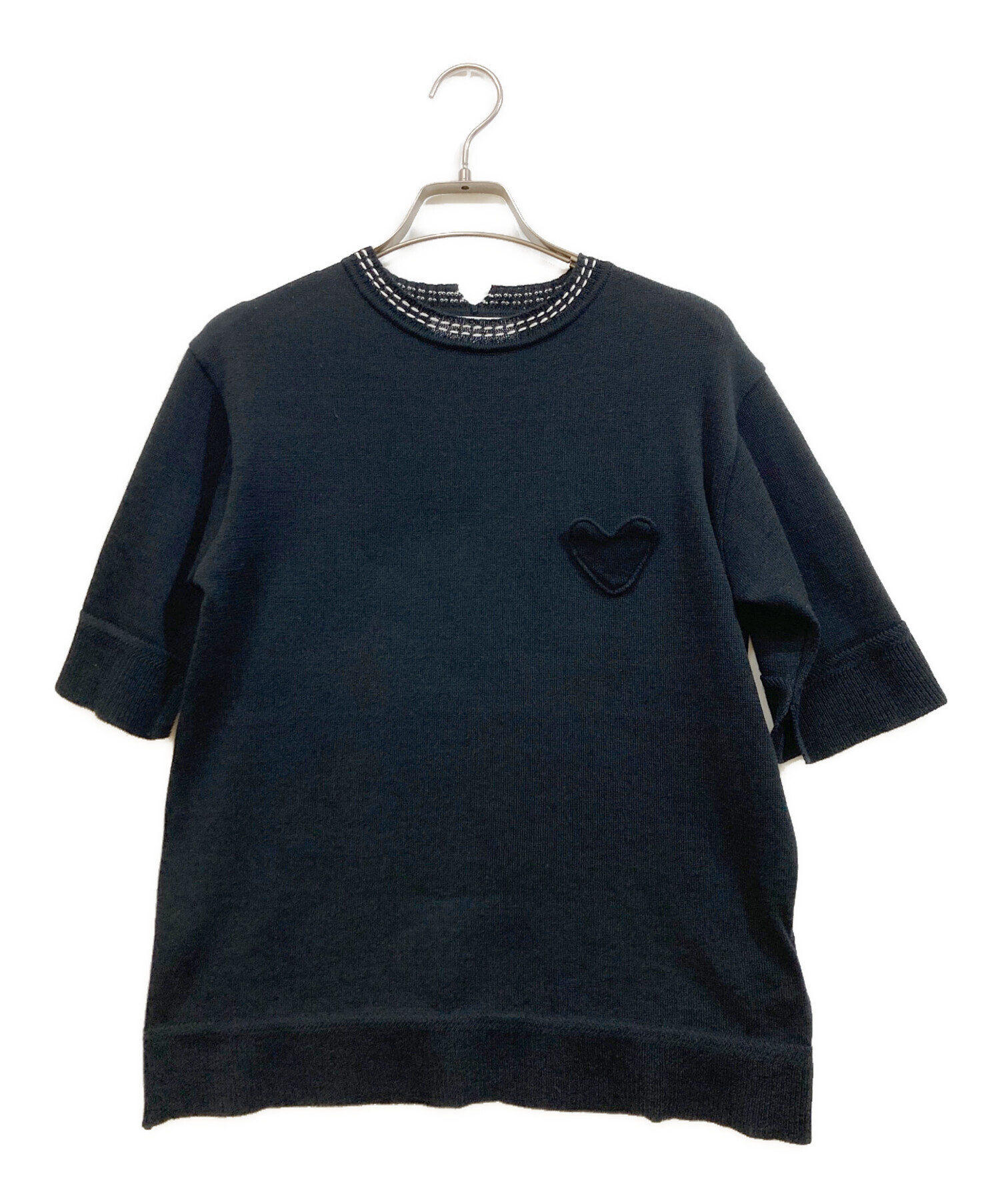 中古・古着通販】MUVEIL (ミュベール) ハートパッチプルオーバー