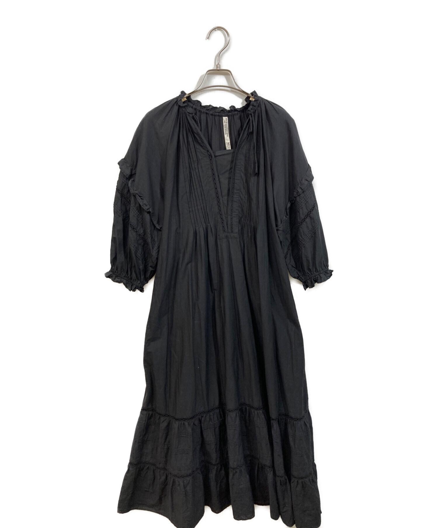 美品⭐︎ミュベール　MUVEIL ロングワンピース　ストライプ　洗える　36 中古・古着通販】MUVEIL (ミュベール) ストライプレースワンピース