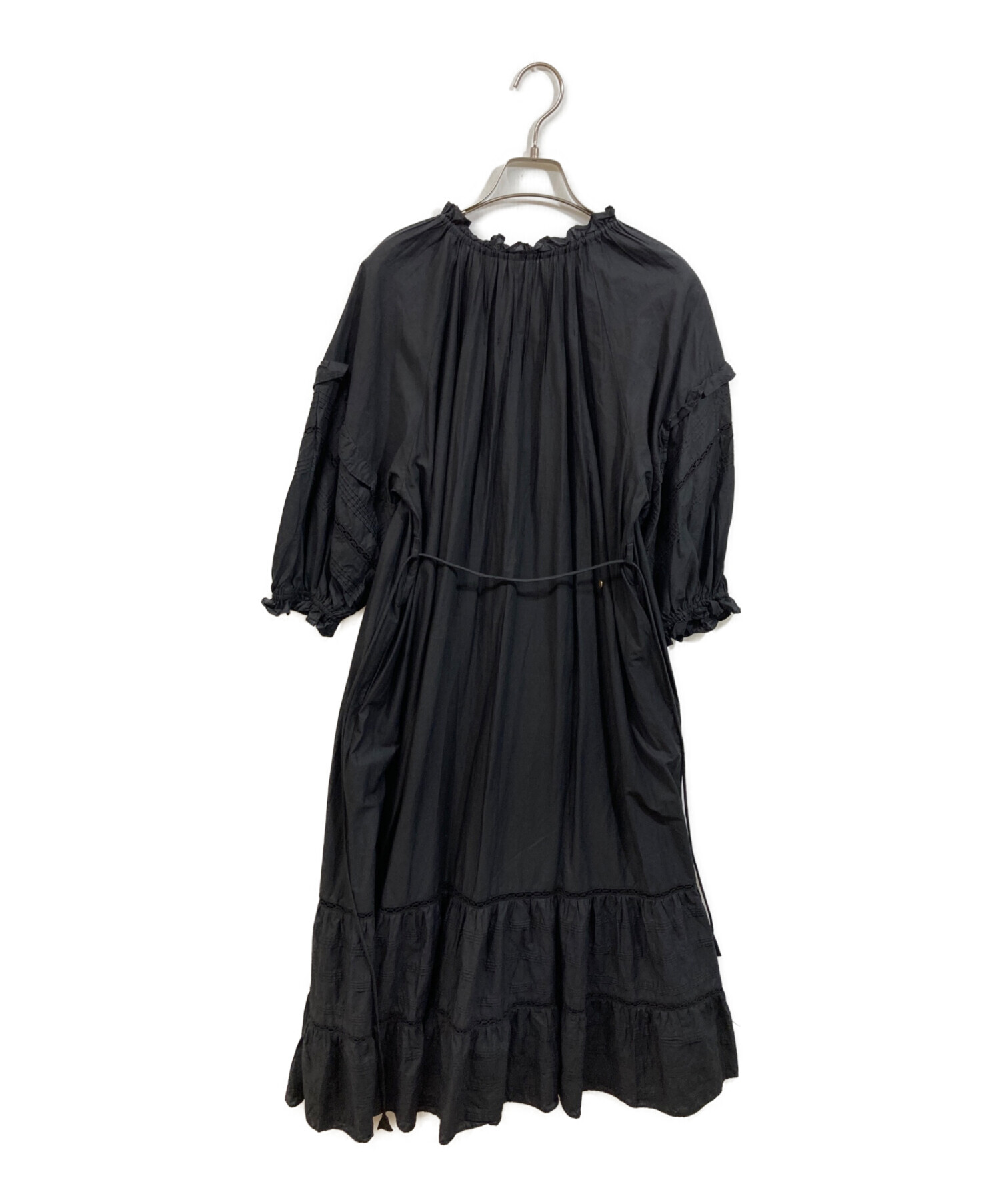中古・古着通販】MUVEIL (ミュベール) ストライプレースワンピース