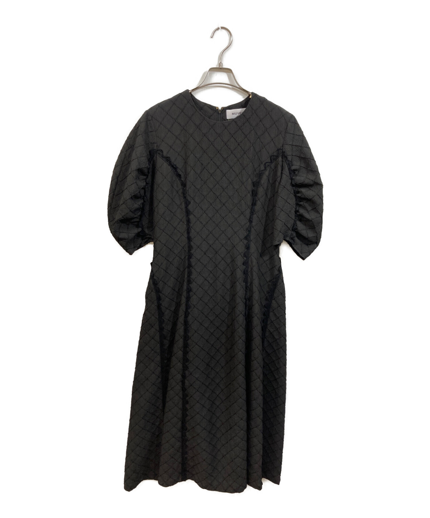 中古・古着通販】MUVEIL (ミュベール) トライアングルレースワンピース 