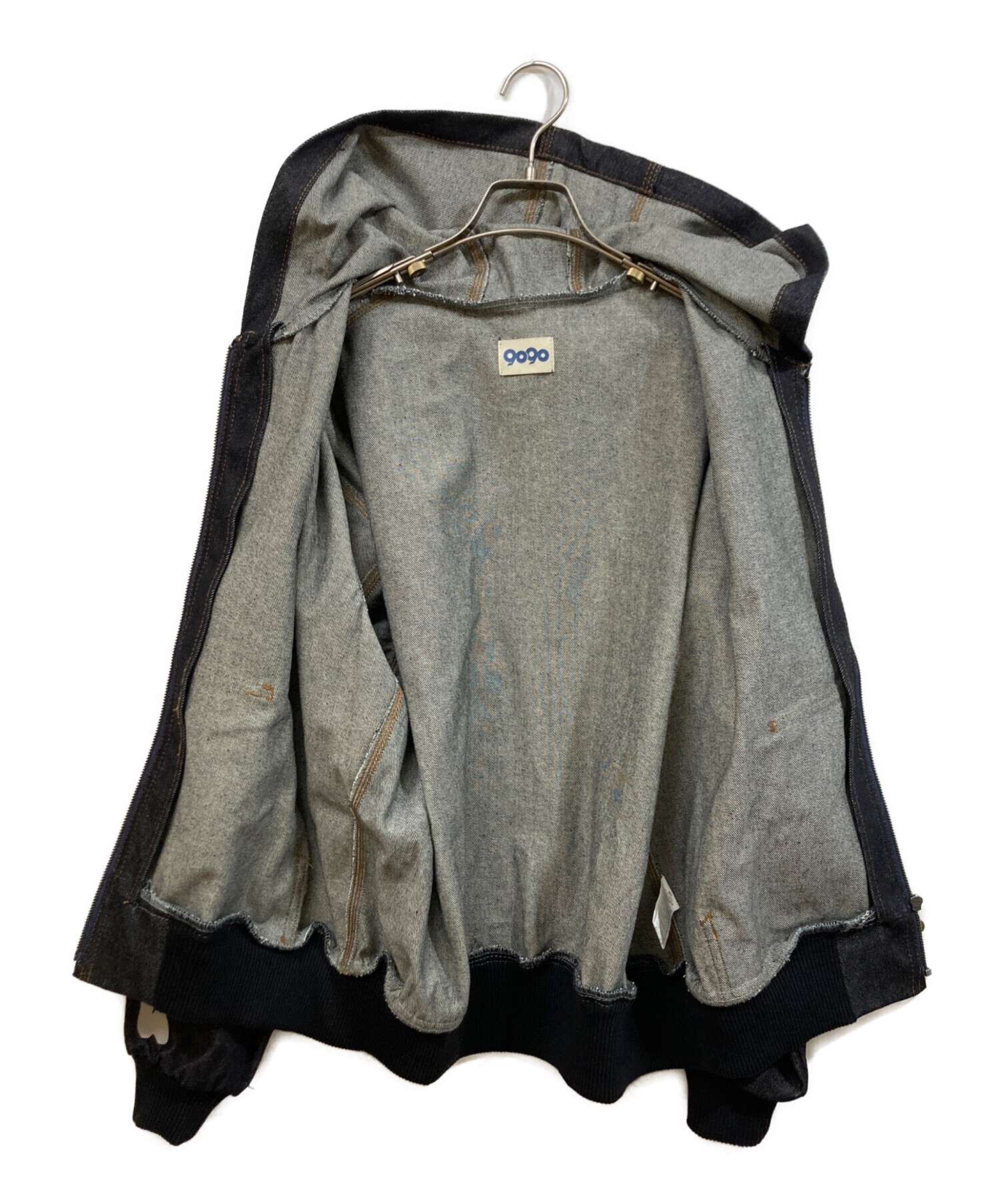 中古・古着通販】9090 (9090) Bone Rigid Denim Zip Hoodie インディゴ
