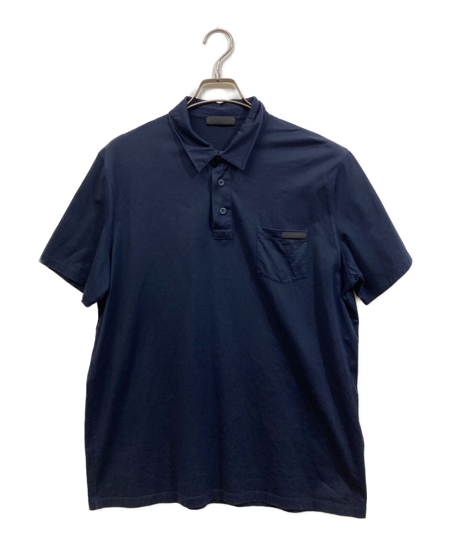 中古・古着通販】PRADA (プラダ) ポロシャツ ネイビー サイズ:XXL