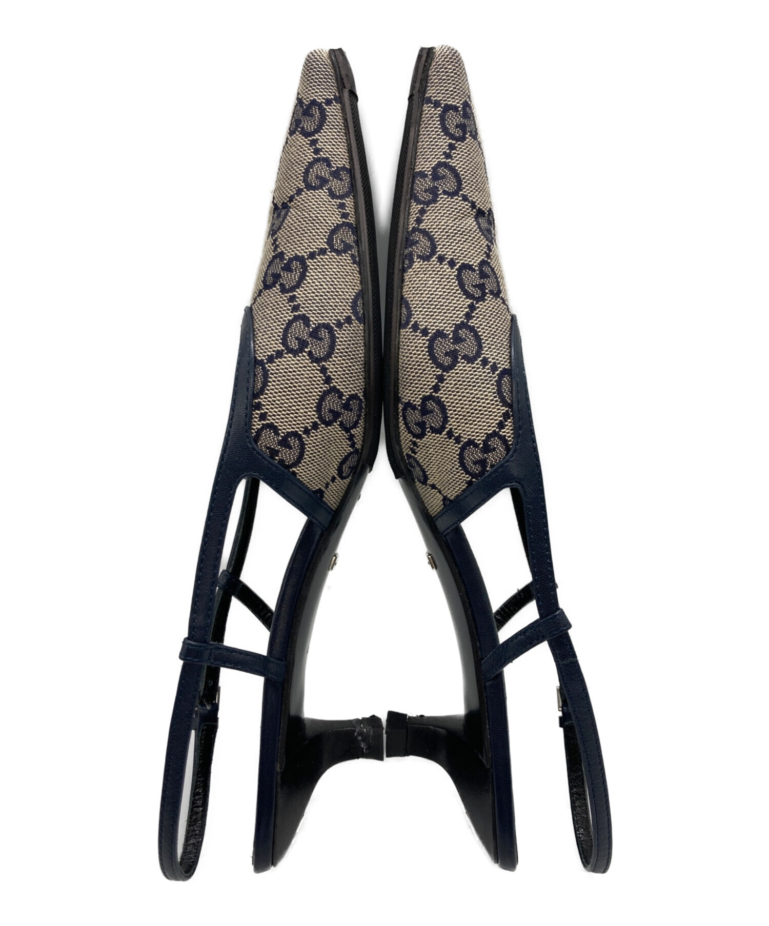 中古・古着通販】GUCCI (グッチ) GGスリングバックミッドヒール