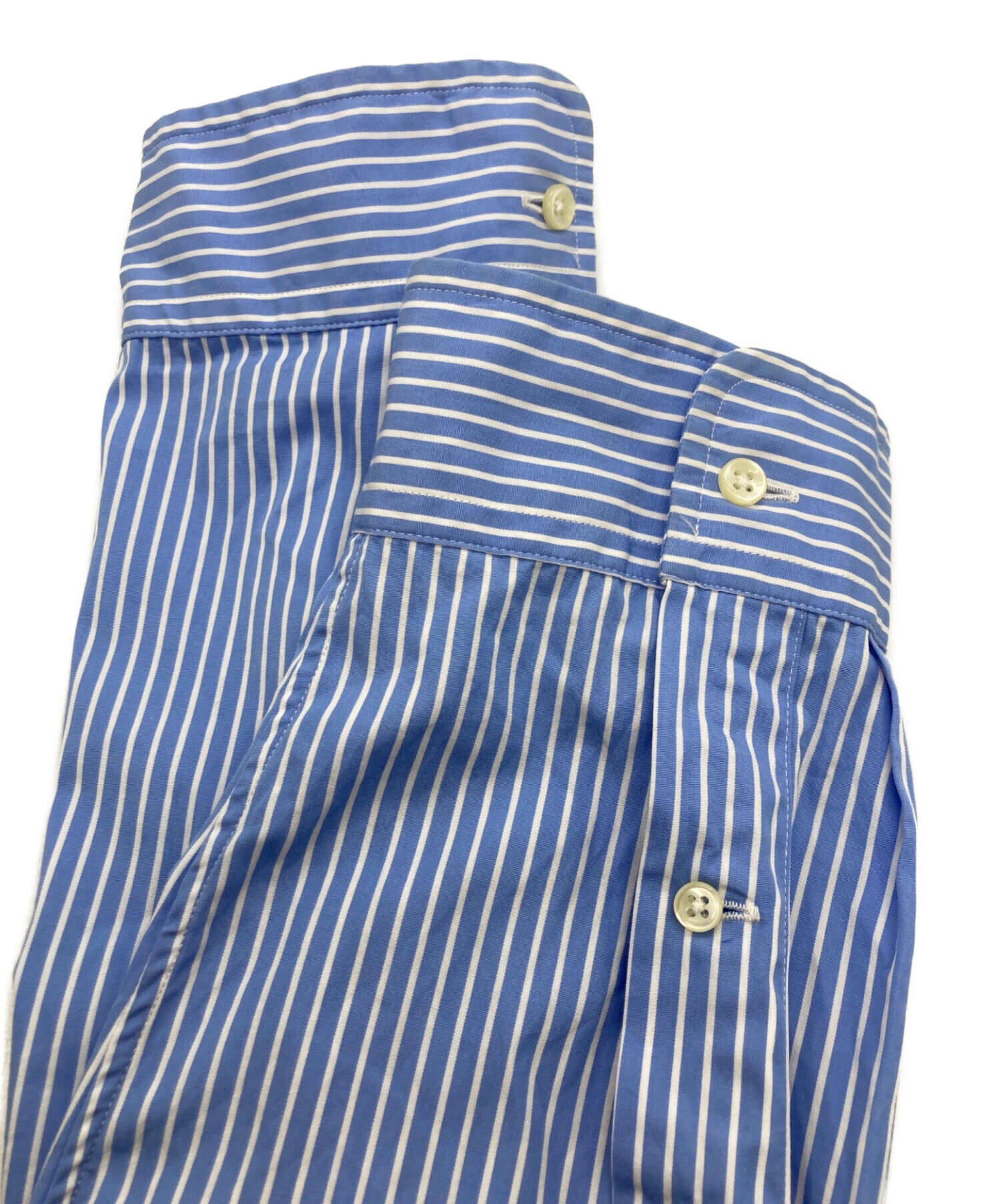 美品 RRL Ralph Lauren 蔦柄ストライプシャツ Ｌサイズ ブルー 中古・古着通販】RALPH LAUREN (ラルフローレン) ストライプシャツ