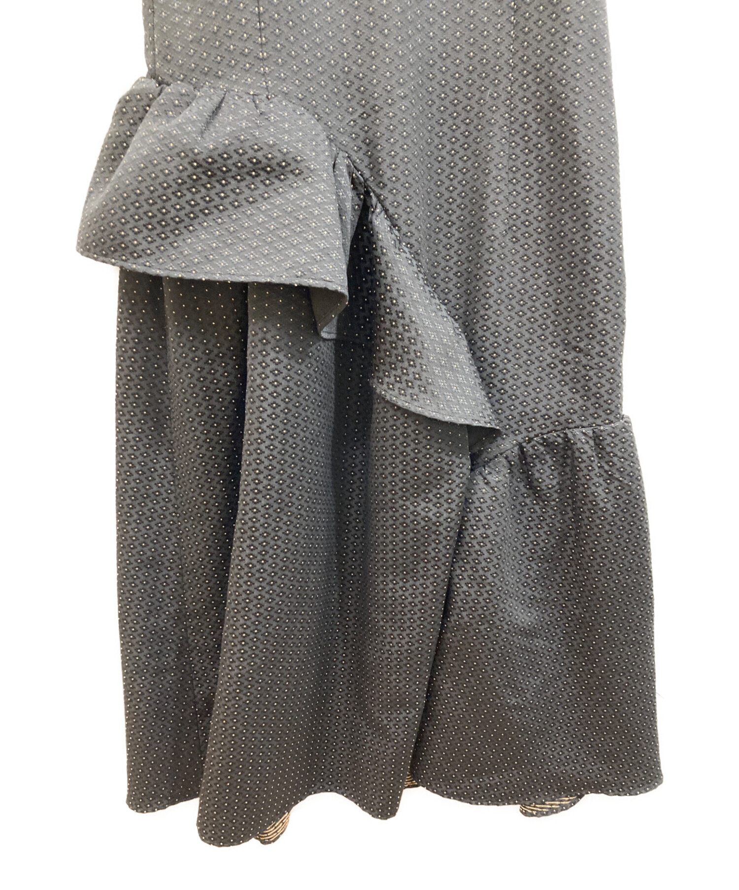 中古・古着通販】ROSY LUCE (ロージールーチェ) JACQUARD FRILL DRESS