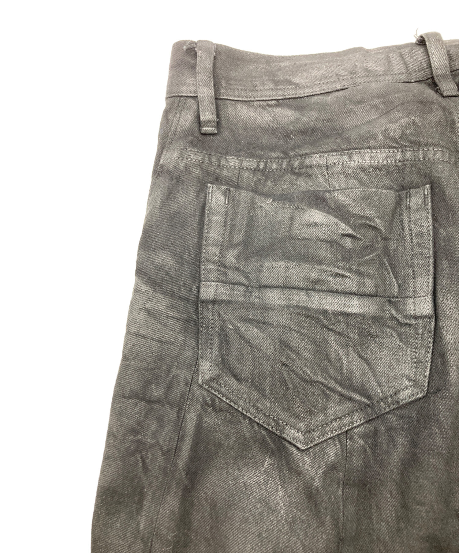 中古・古着通販】JULIUS (ユリウス) コーティングフレアーデニムパンツ 