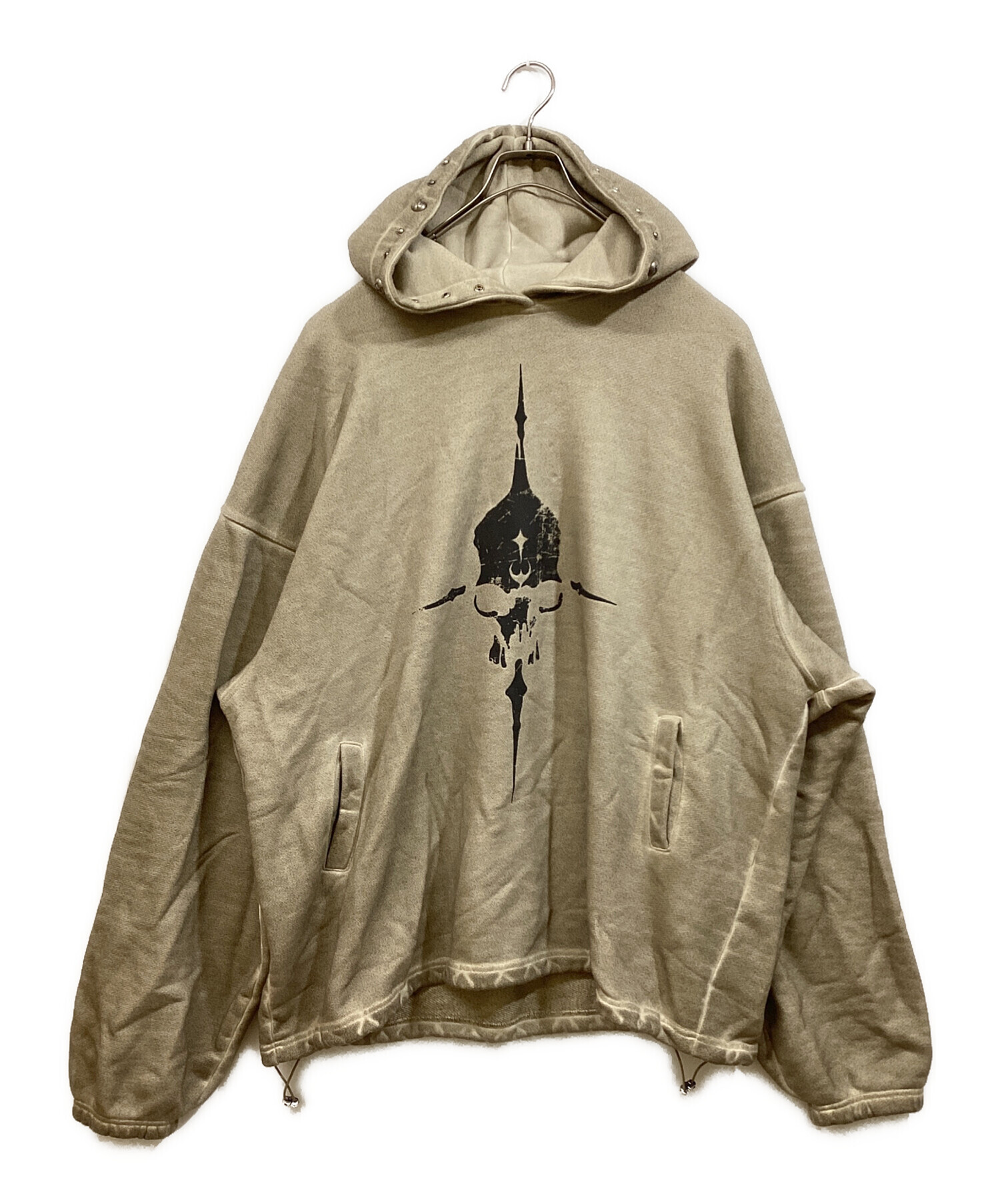 中古・古着通販】THUG CLUB (サグ クラブ) Peace Stud Hoodie ベージュ