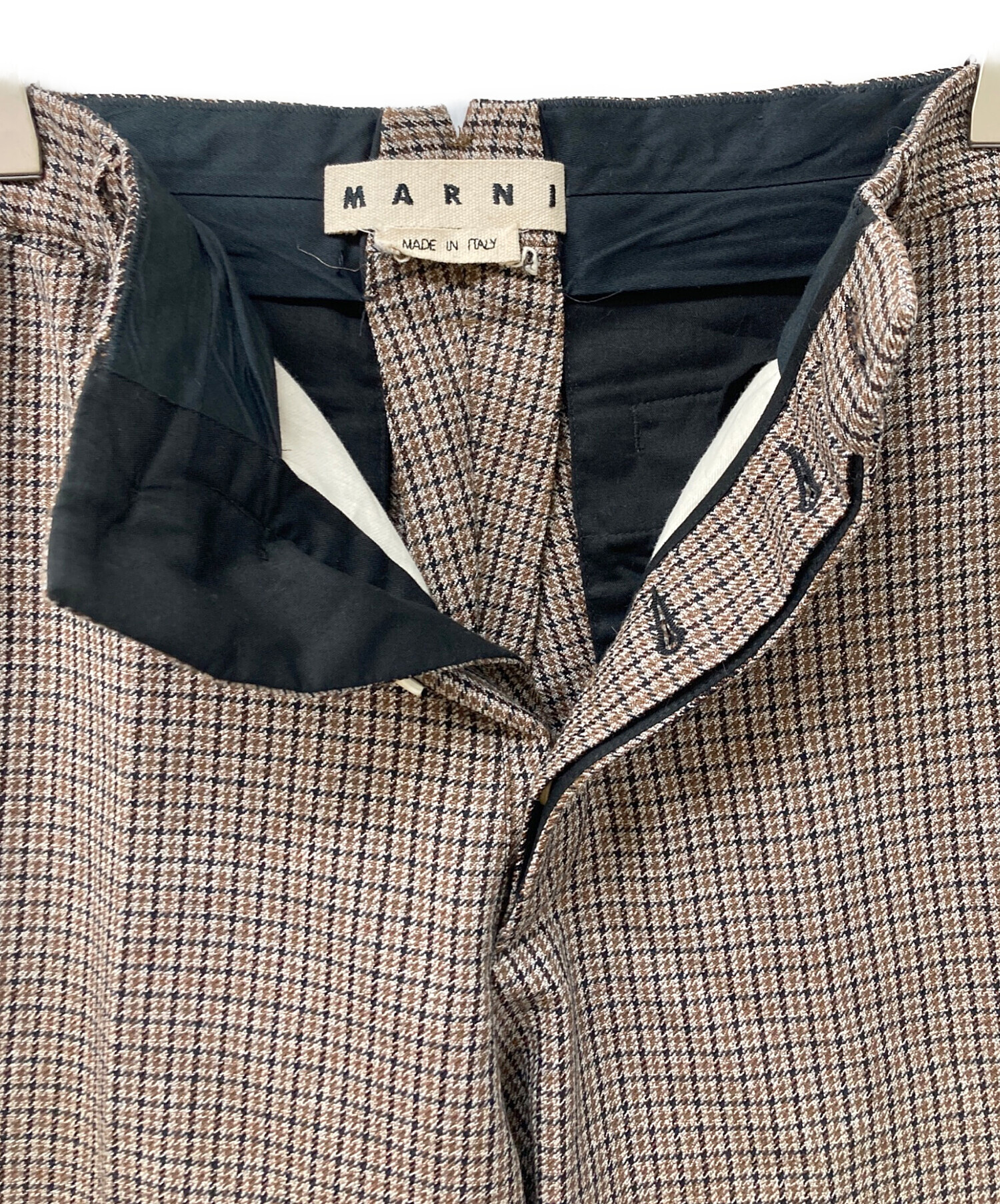 中古・古着通販】MARNI (マルニ) 千鳥格子スラックス ベージュ サイズ