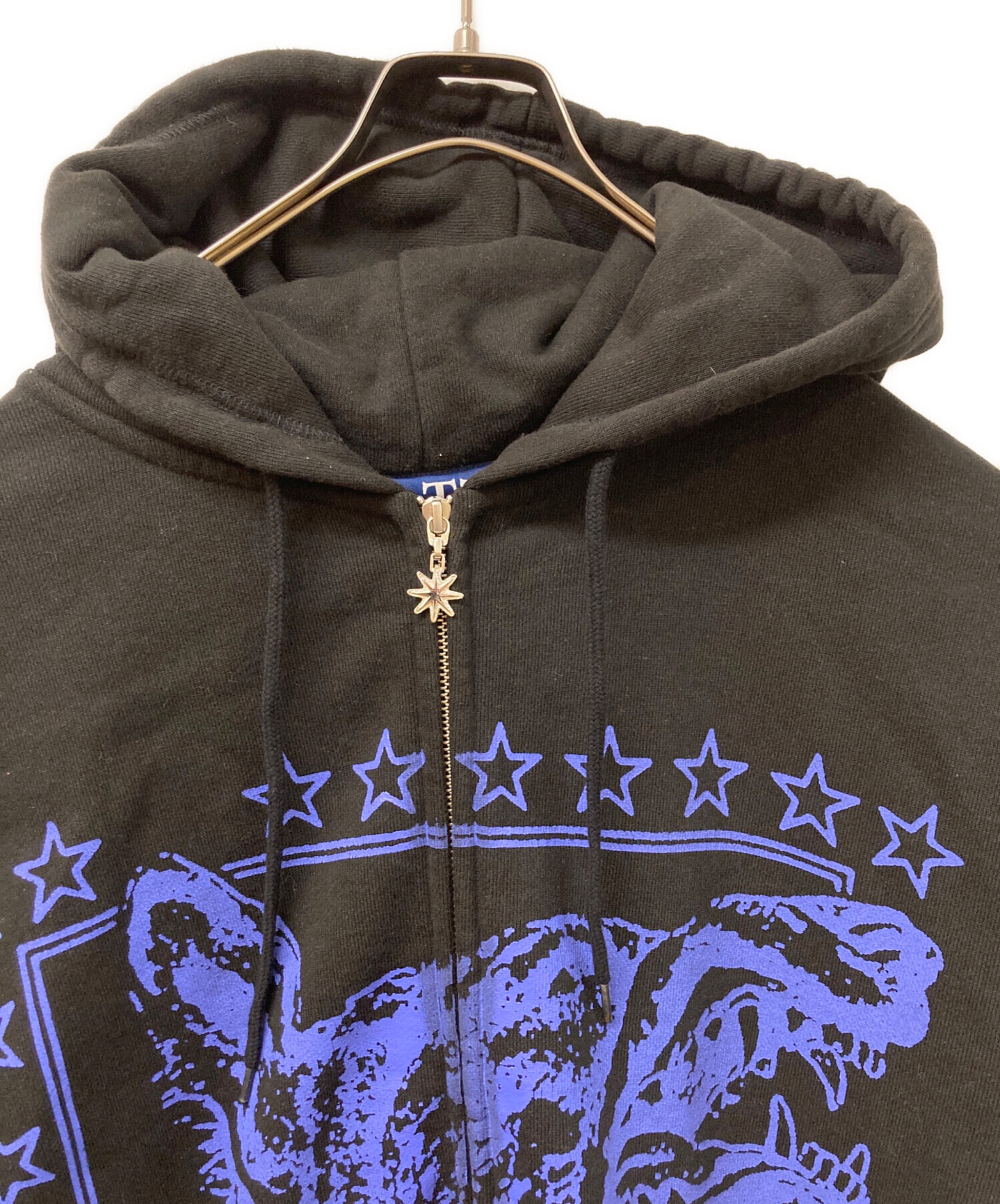 BoTT / ボット WOLF ZIP HOODIE BLACK L 中古・古着通販】BoTT (ボット) Wolf Zip Hoodie ブラック×ブルー
