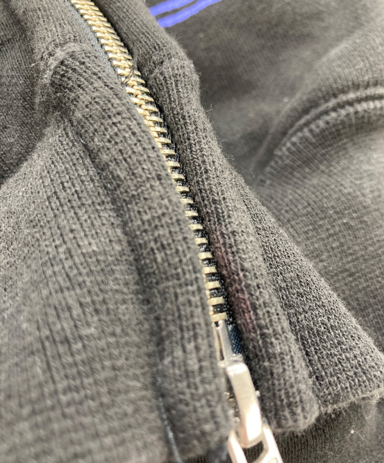 中古・古着通販】BoTT (ボット) Wolf Zip Hoodie ブラック×ブルー