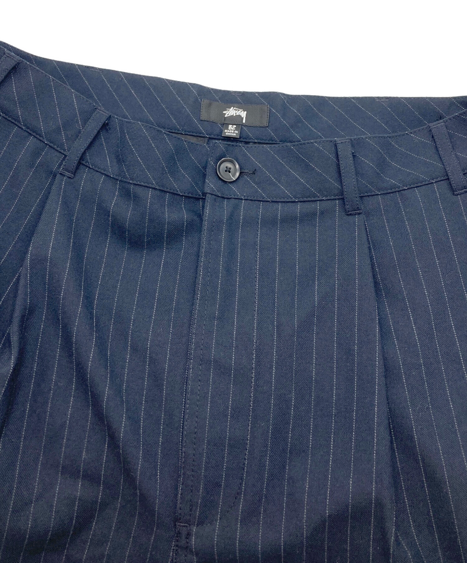 中古・古着通販】stussy (ステューシー) VOLUME PLEATED SHORT STRIPE