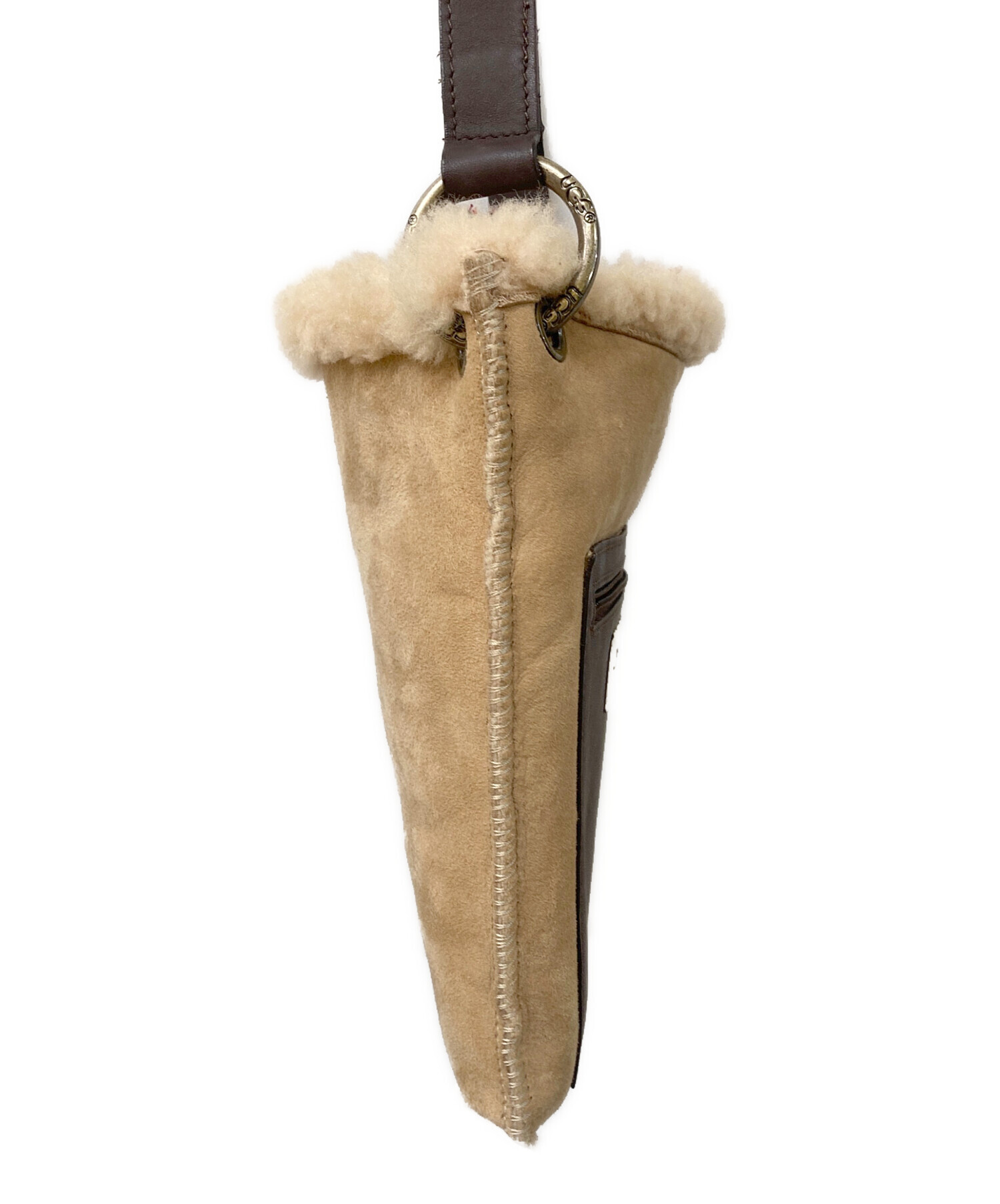 中古・古着通販】UGG (アグ) ムートンショルダーポーチ ベージュ 