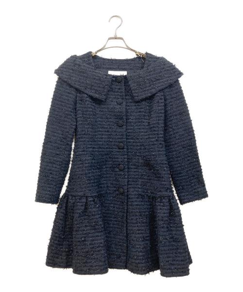 中古・古着通販】Rene (ルネ) ツイードワンピース ネイビー サイズ:36