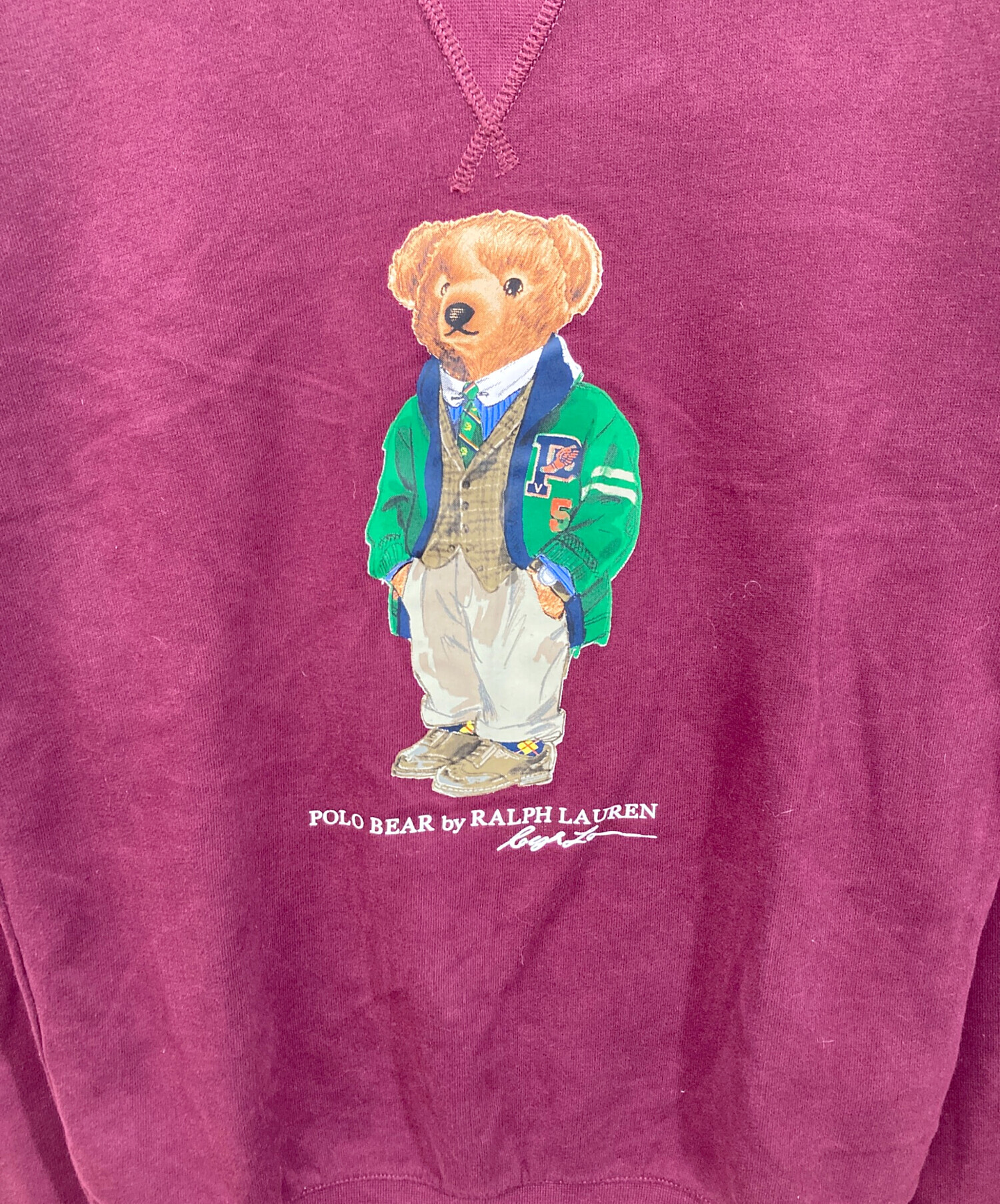 POLO RALPH LAUREN - ラルフローレン  ボルドーカラー　スウェット 中古・古着通販】POLO RALPH LAUREN (ポロ・ラルフローレン) プリント