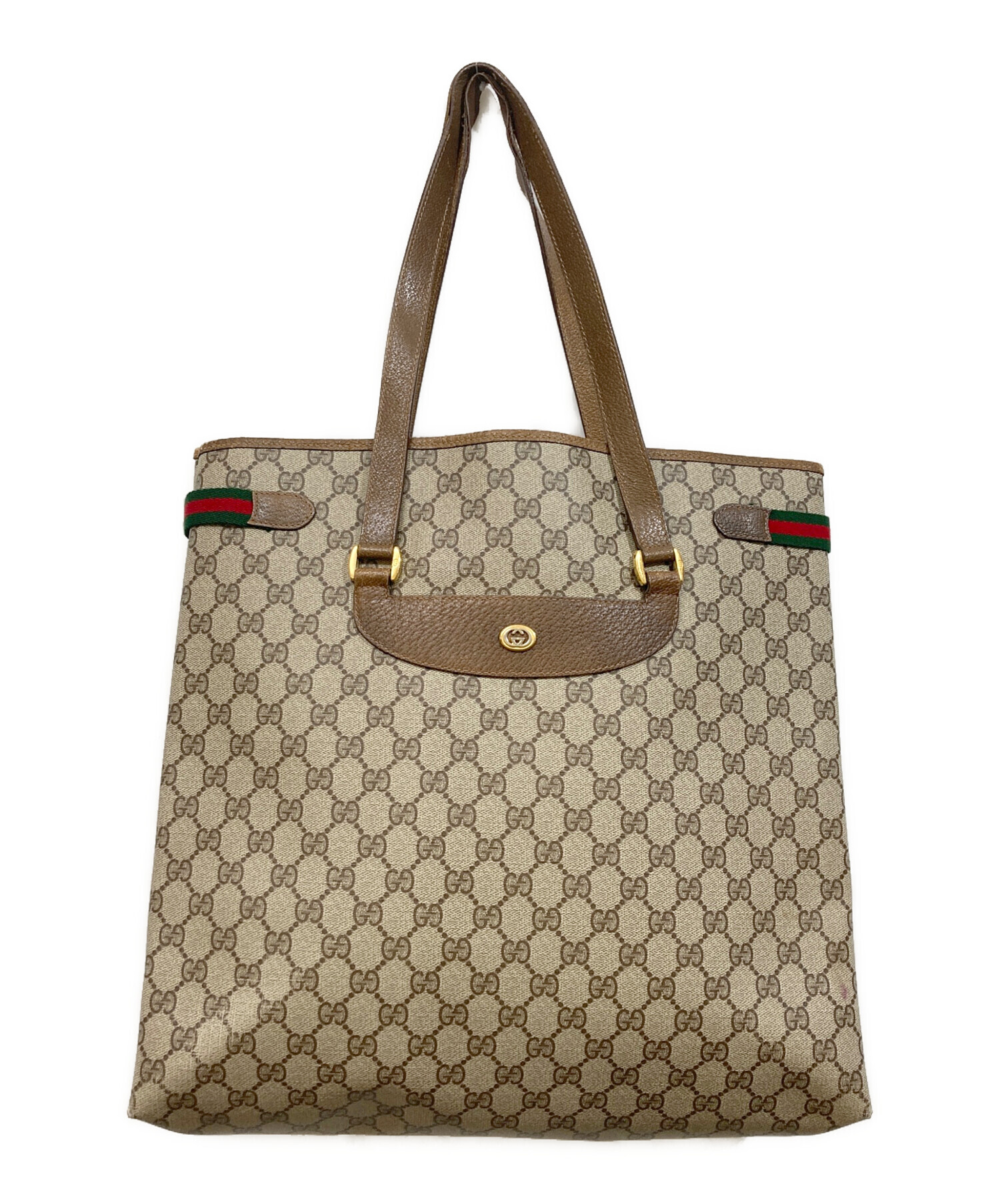 GUCCI グッチ シェリーライン GG柄トートバッグ 中古・古着通販】GUCCI (グッチ) シェリーライン GG柄 トートバッグ