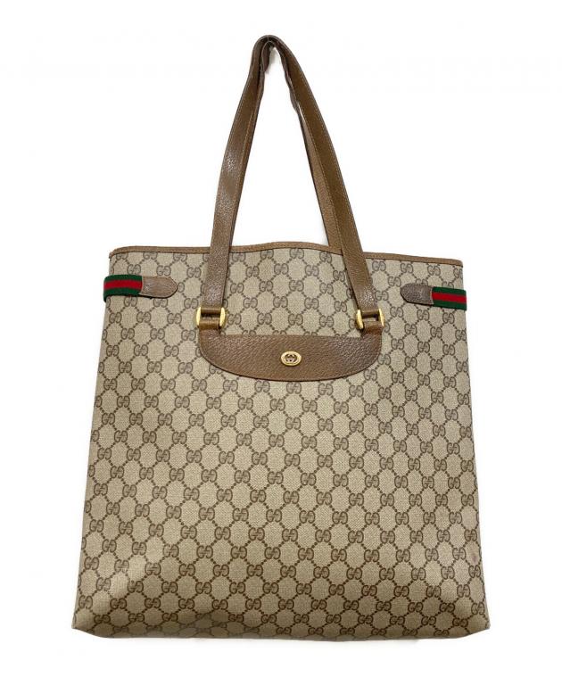 中古・古着通販】GUCCI (グッチ) シェリーライン GG柄 トートバッグ
