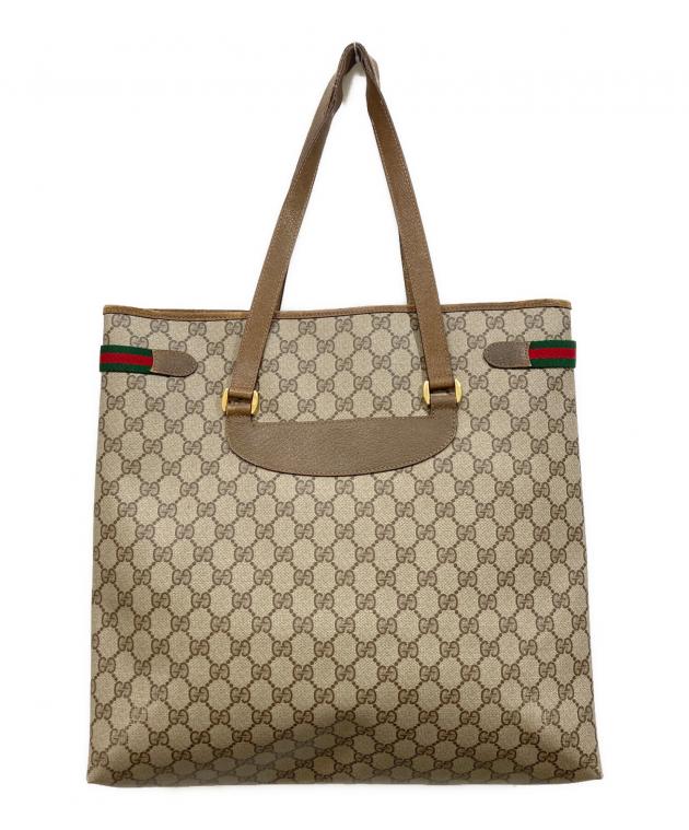 グッチ　ヴィンテージ　トートバッグ　シェリーライン　インターロッキング　GG 柄 中古・古着通販】GUCCI (グッチ) シェリーライン GG柄 トートバッグ