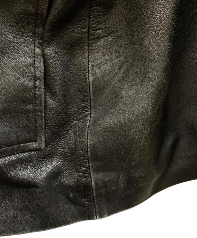 中古・古着通販】LANVIN (ランバン) ラムレザーコート ブラック サイズ