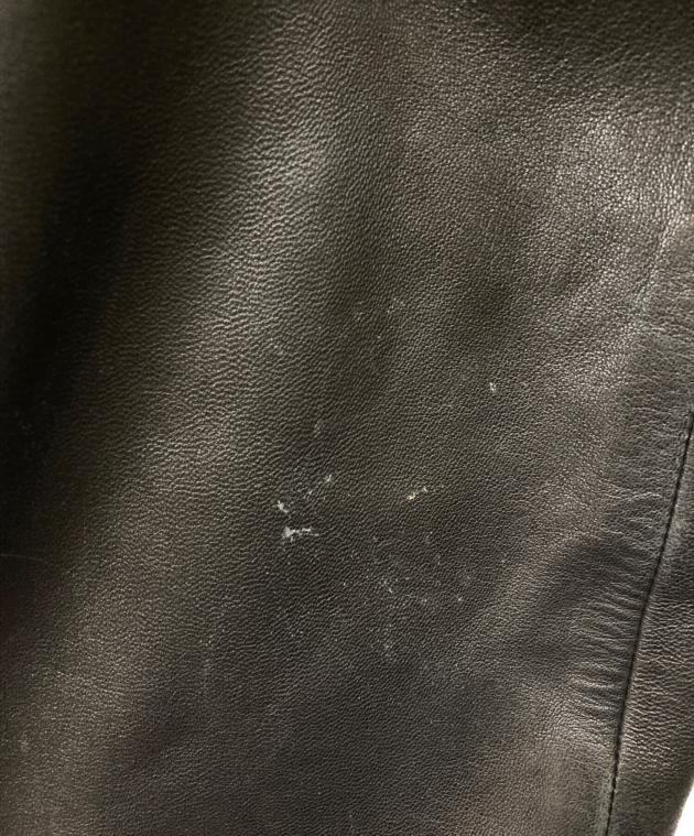 中古・古着通販】LANVIN (ランバン) ラムレザーコート ブラック サイズ