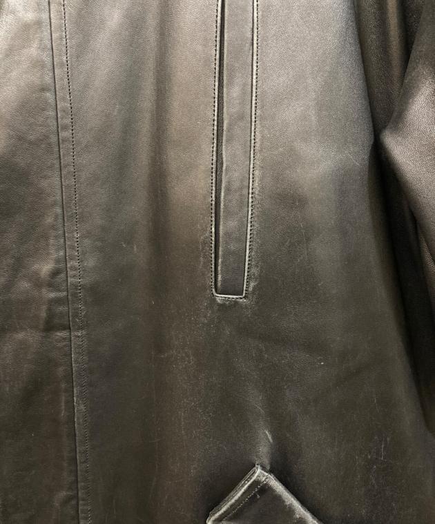 中古・古着通販】LANVIN (ランバン) ラムレザーコート ブラック サイズ