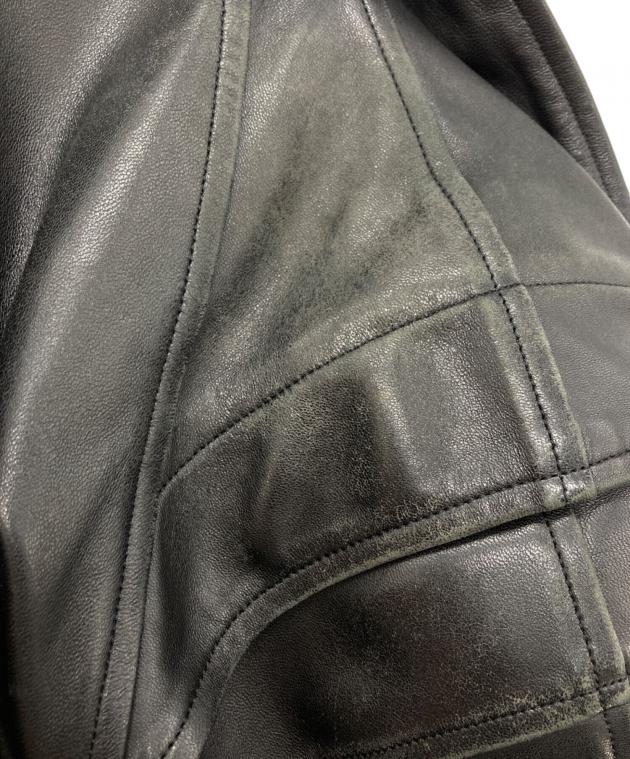 中古・古着通販】LANVIN (ランバン) ラムレザーコート ブラック サイズ