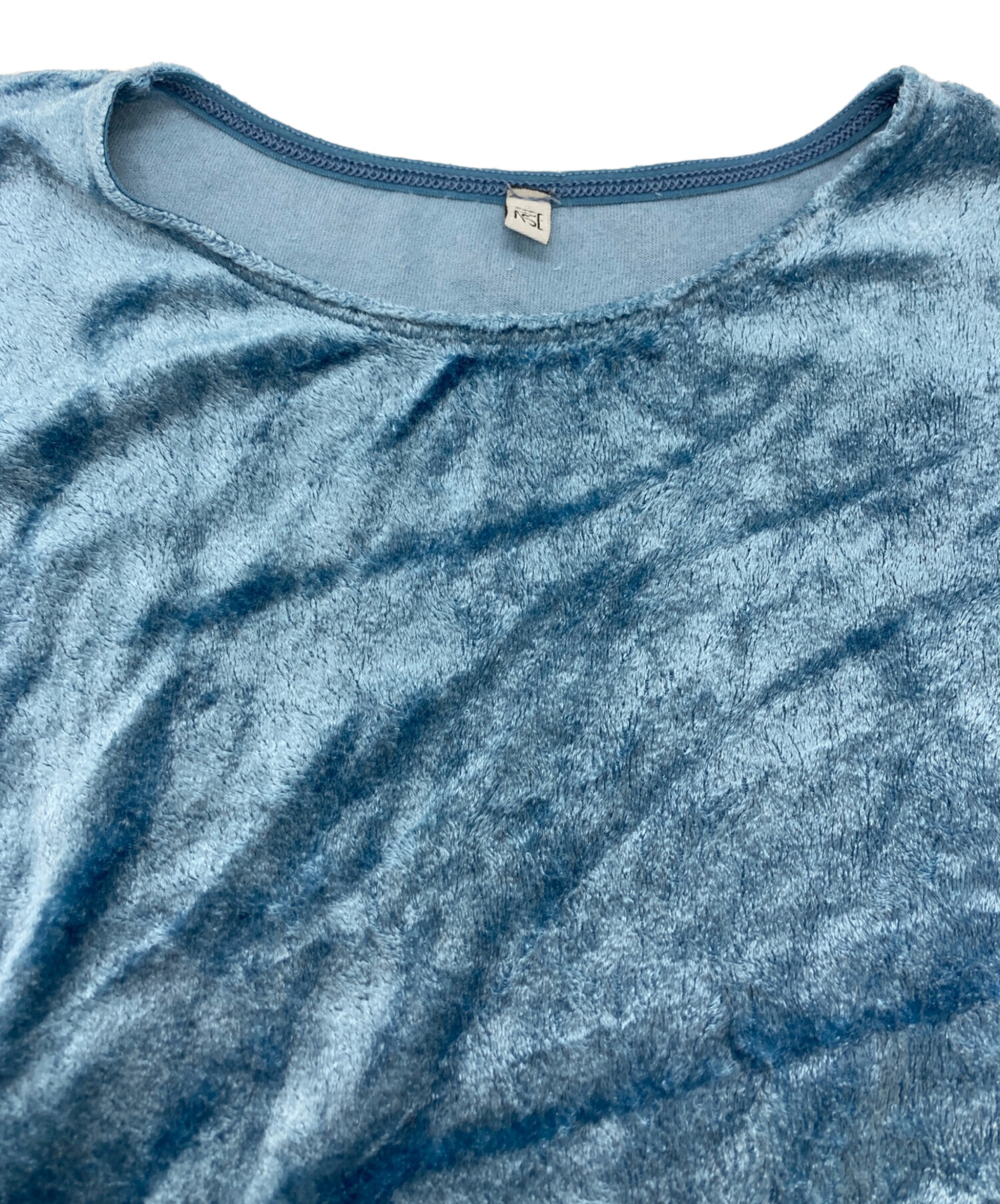 中古・古着通販】BASERANGE (ベースレンジ) ベロアTシャツ ブルー