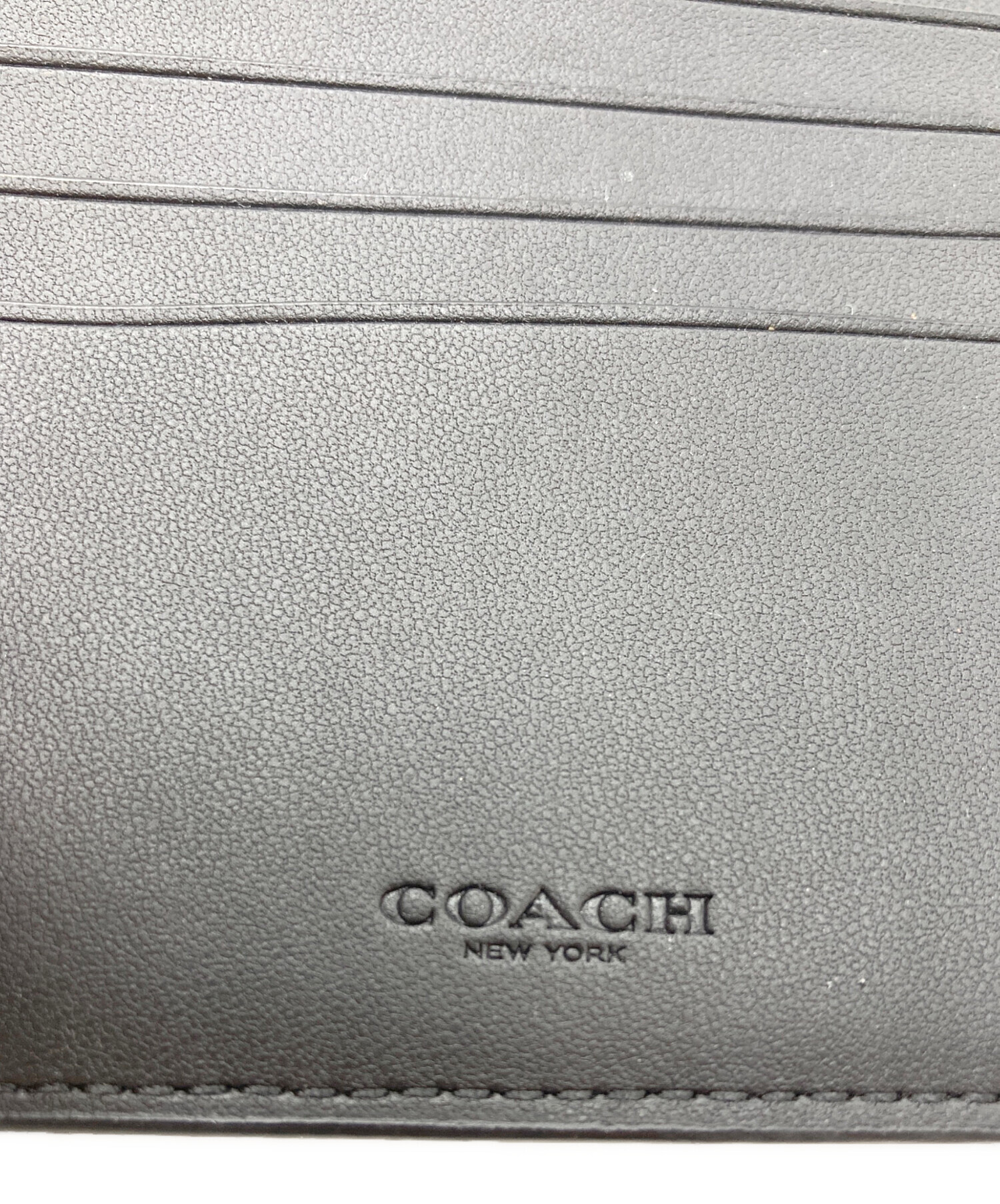 中古・古着通販】COACH (コーチ) 2つ折り財布 ブラック｜ブランド