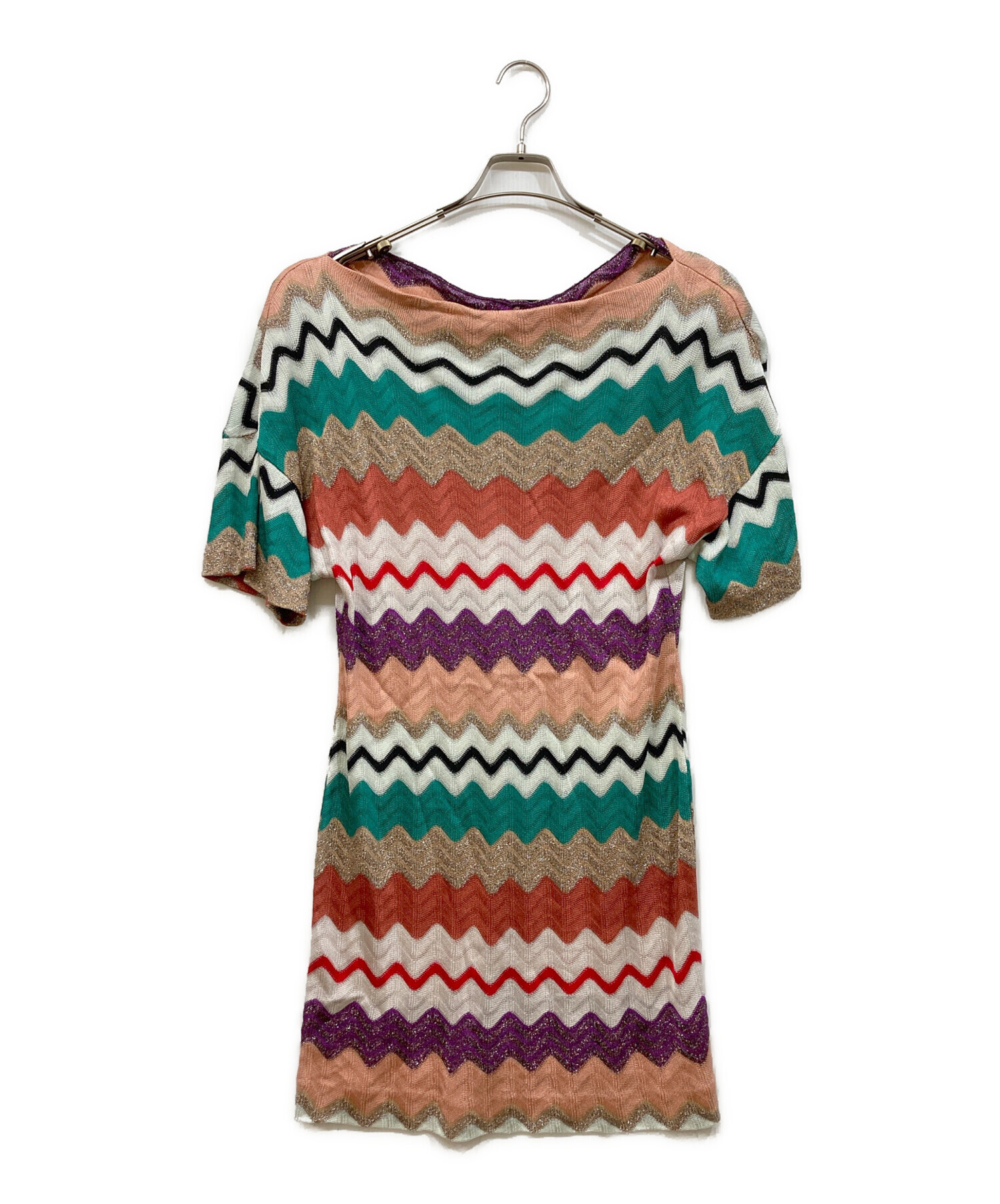 MISSONI ミッソーニ　ニットワンピース　長袖　ストレッチ 中古・古着通販】missoni (ミッソーニ) 長袖ワンピース マルチカラー